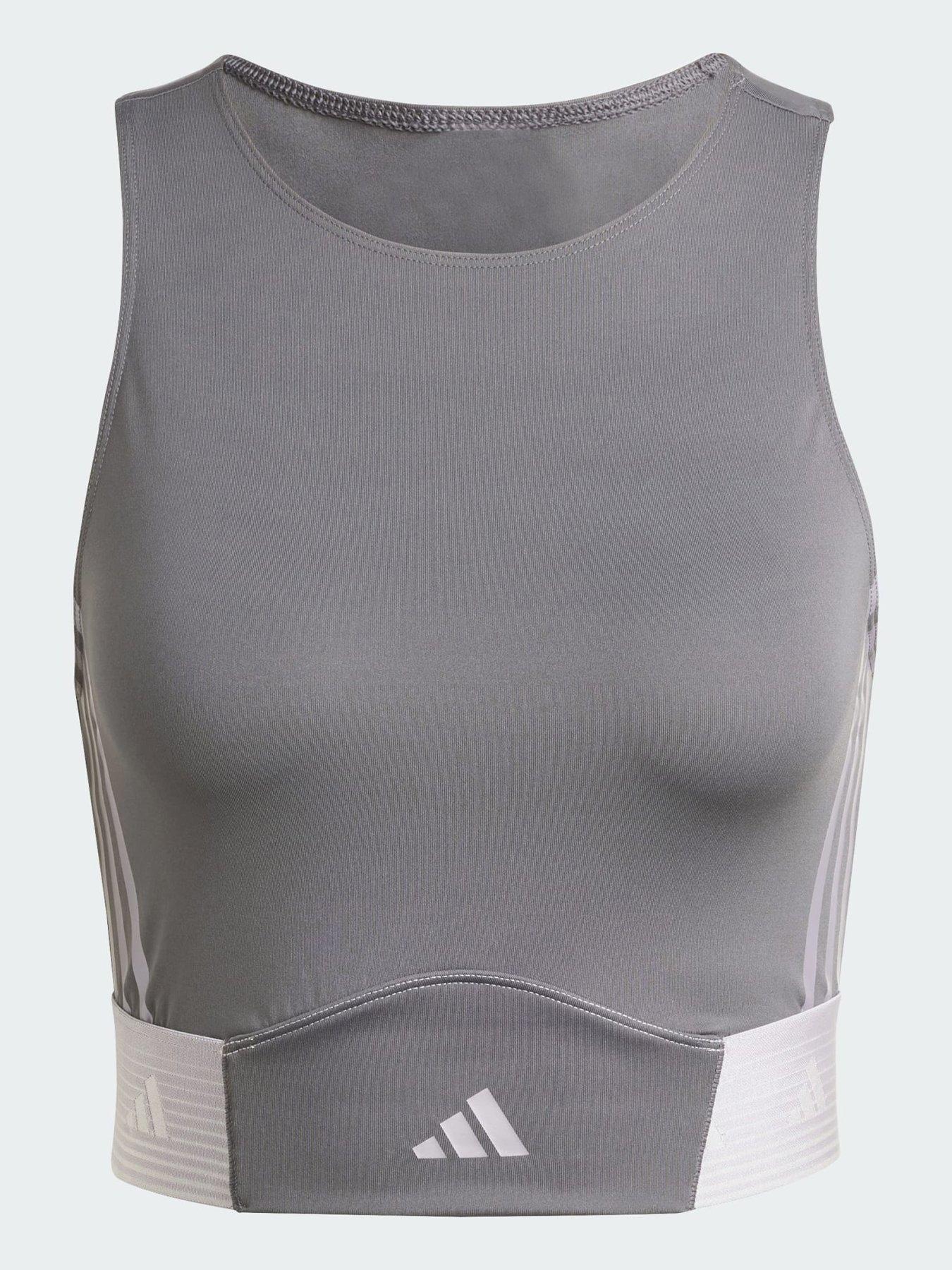 adidas Hyperglam Training Tank Top Grey Very