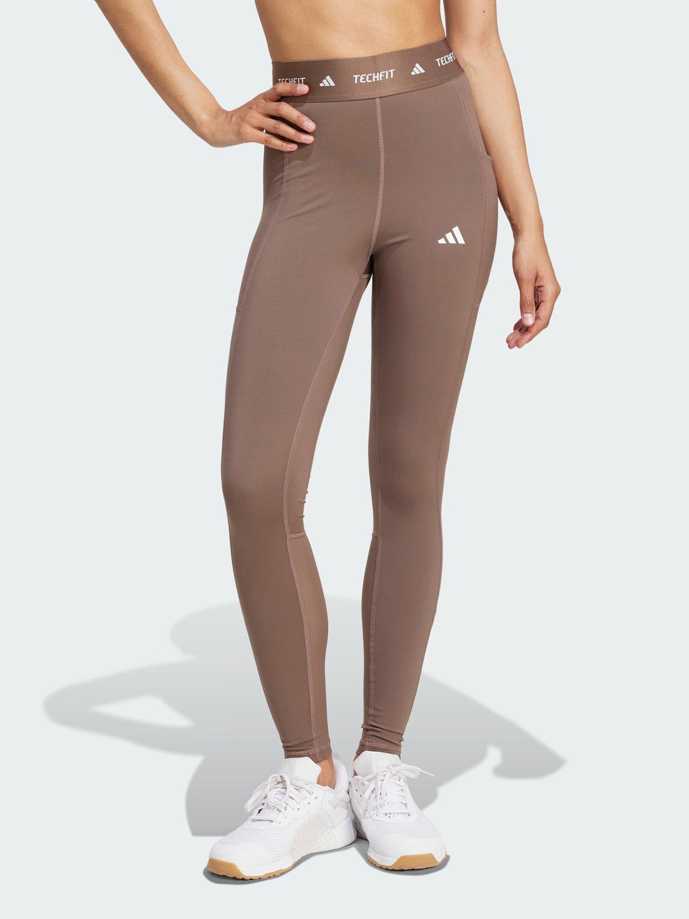 adidas Techfit Stash Pocket Full-Length Leggings - Blue