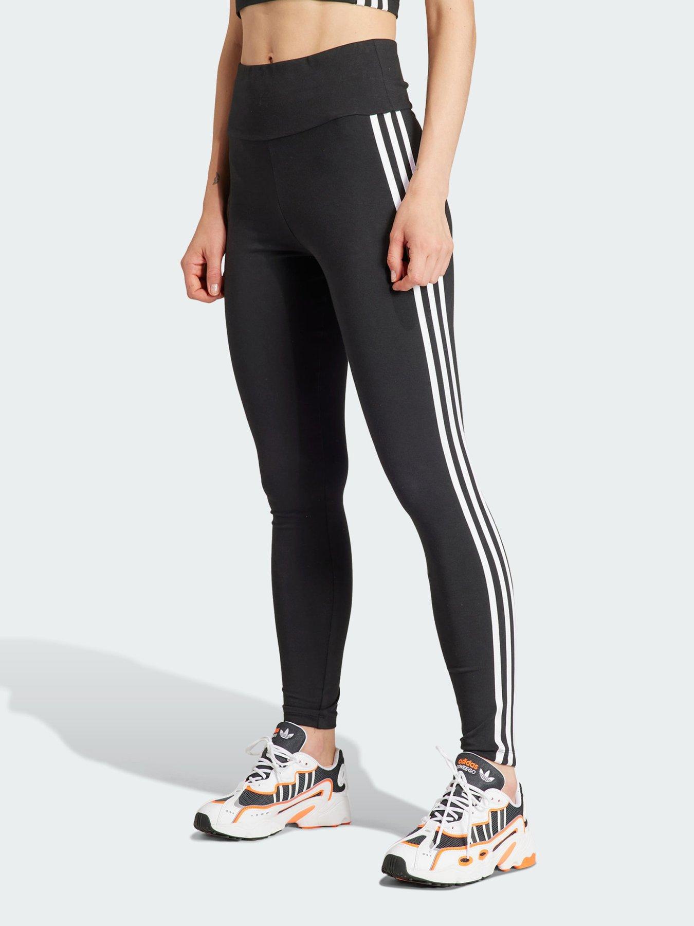 adidas Originals 3-Stripes Leggings, Black, Size 2Xs, Women