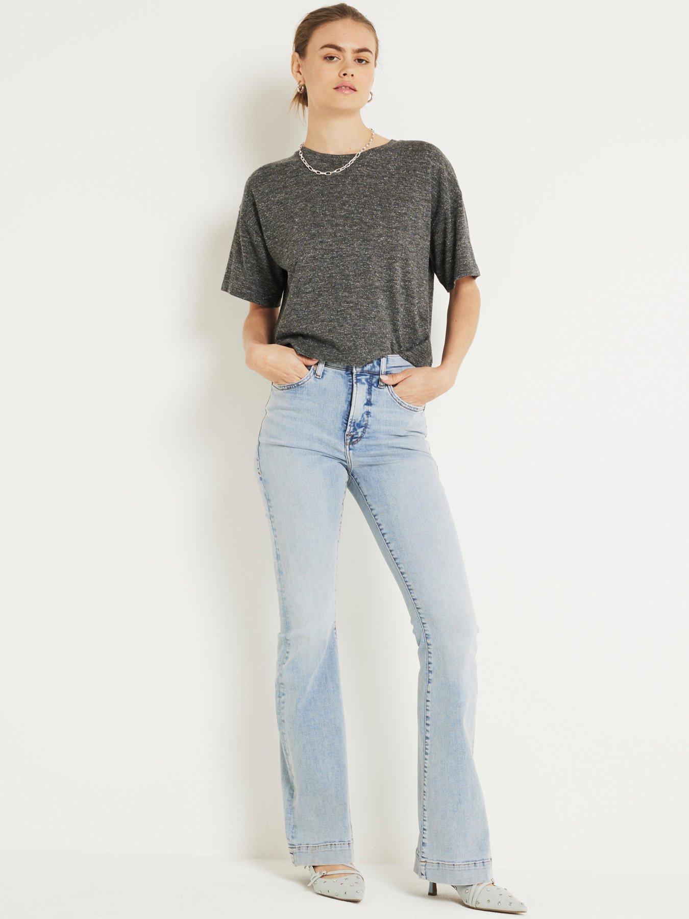 Light blue flare jeans sale