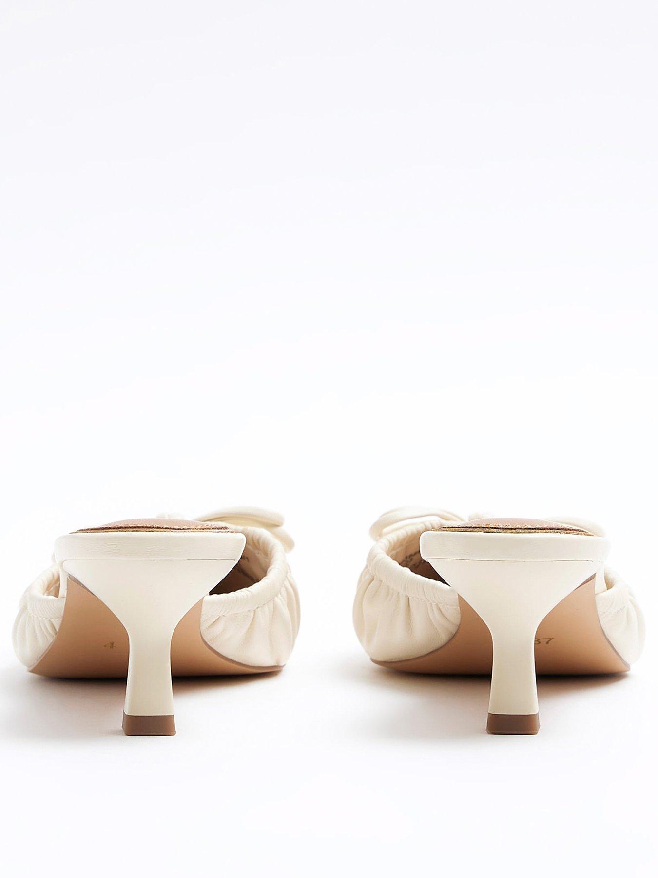 Cream kitten heel shoes uk best sale
