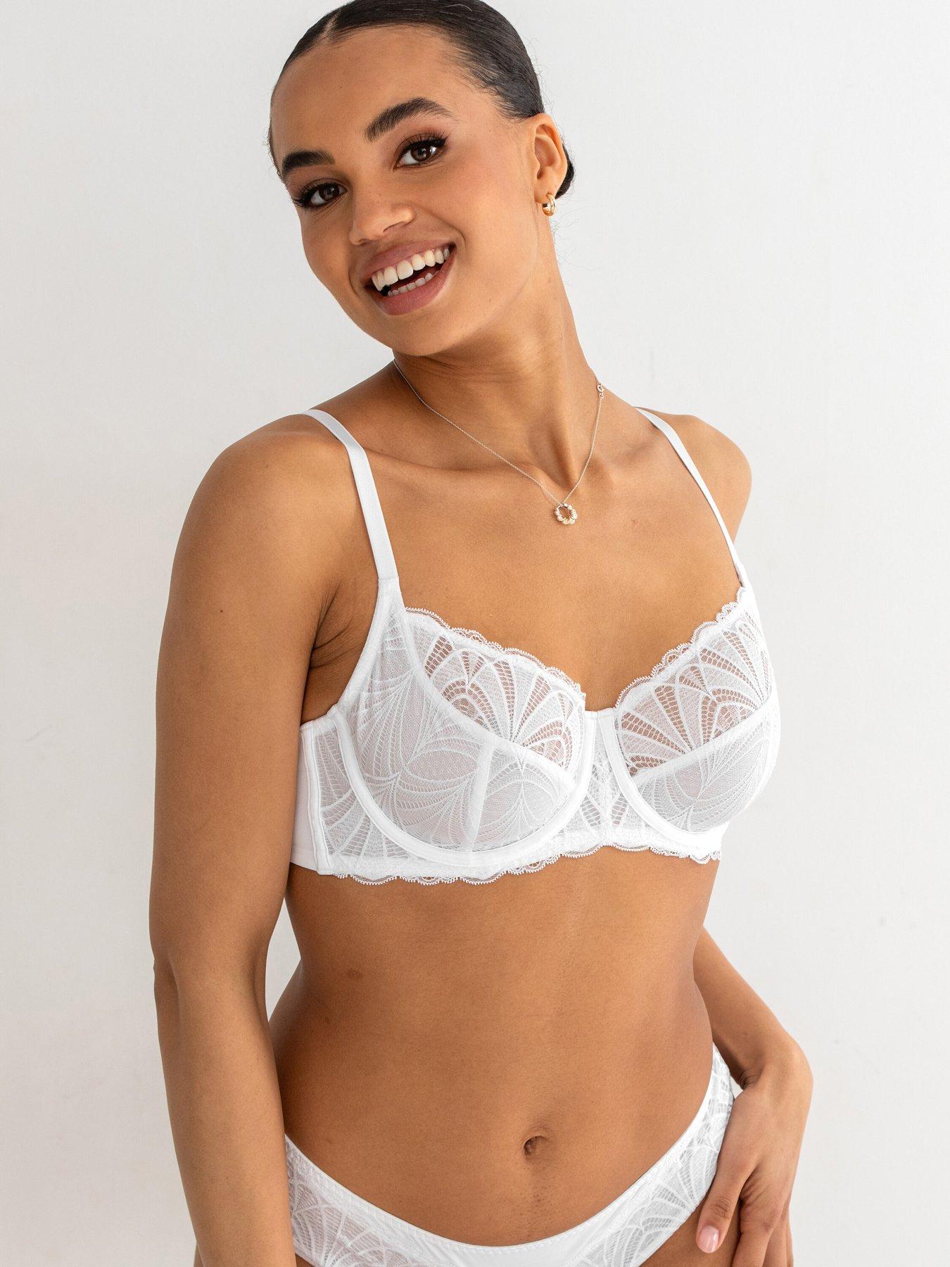 Pour Moi New Romance Non-Padded Underwired Full Cup Bra - White