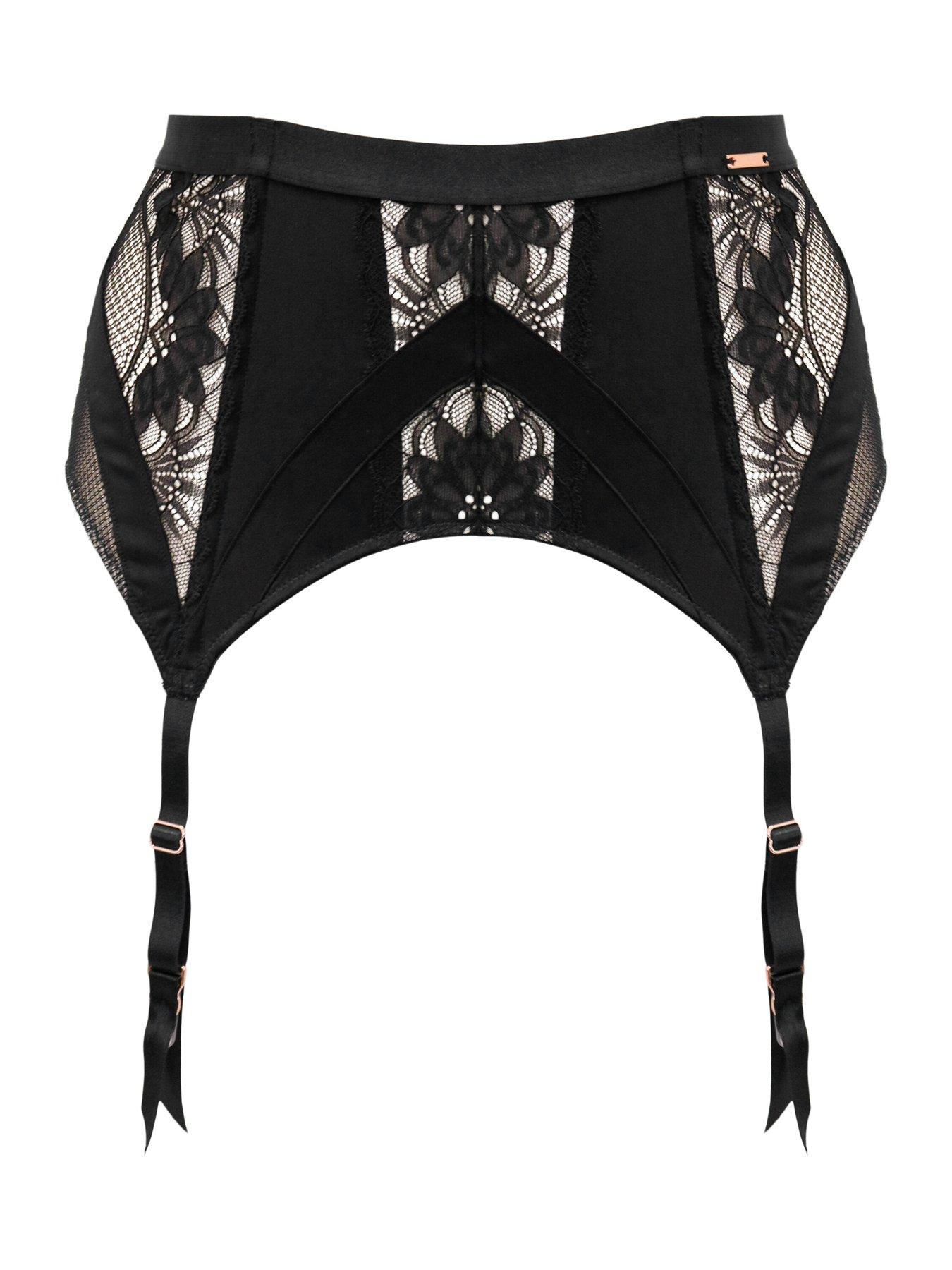 Image 3 of 4 of Pour Moi India Gatsby Lace Deep Suspender Belt