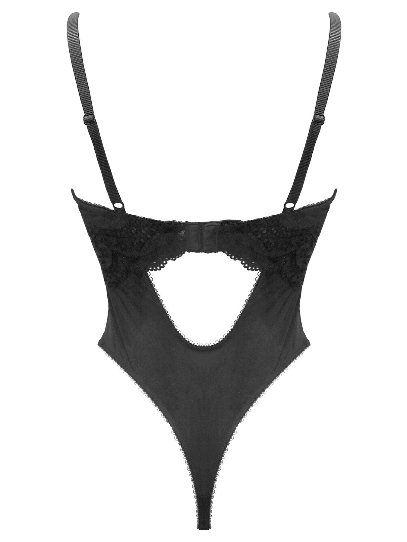 Image 4 of 4 of Pour Moi Swoon Padded Plunge Body - Black