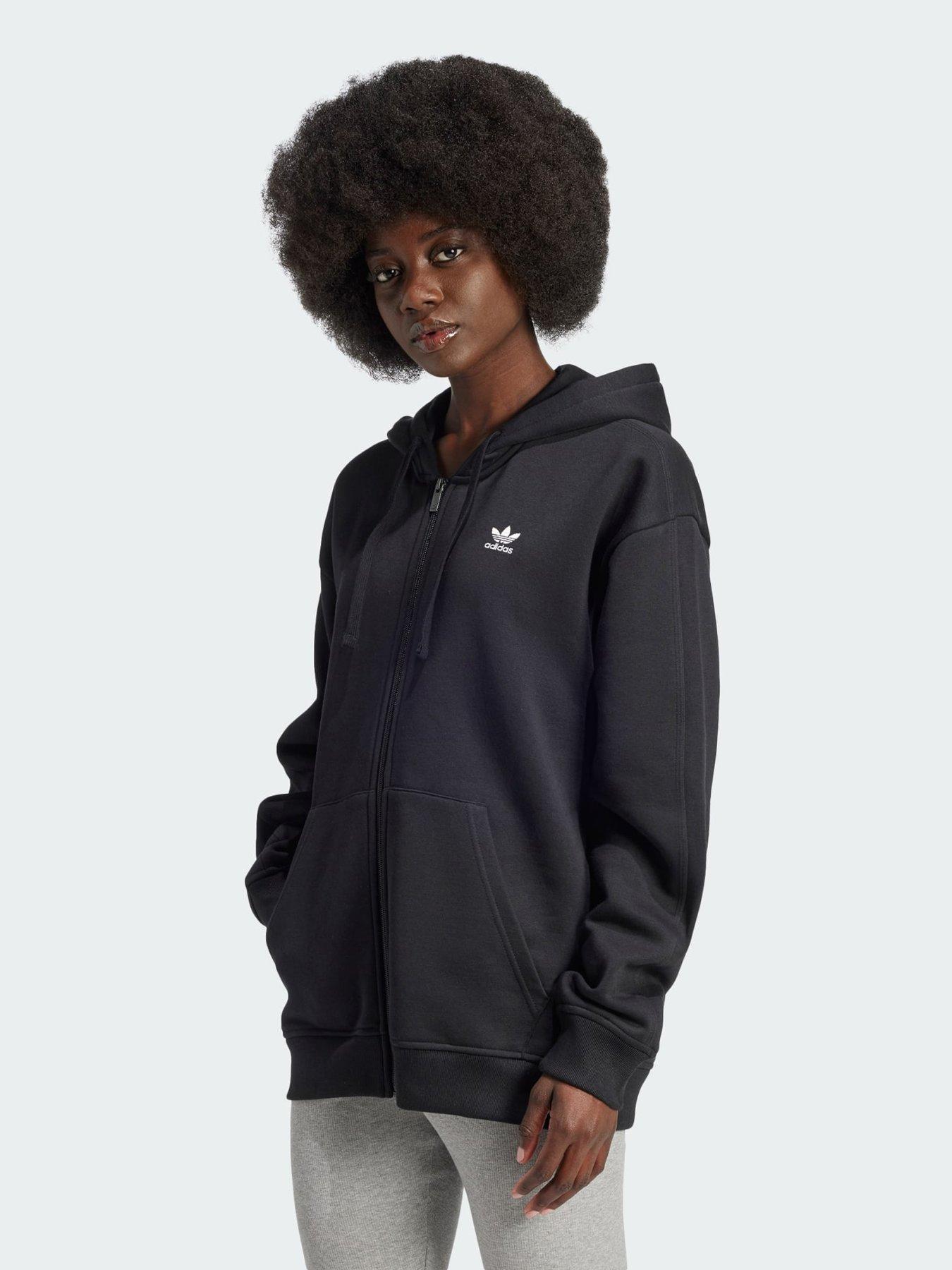 Essentials Full Zip Fleece Hoodie Black