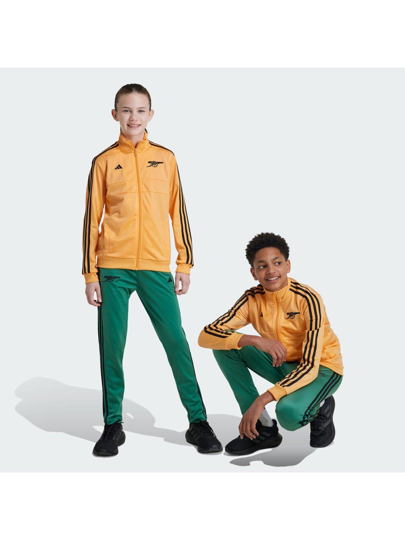 Orange adidas tracksuit kids outlet