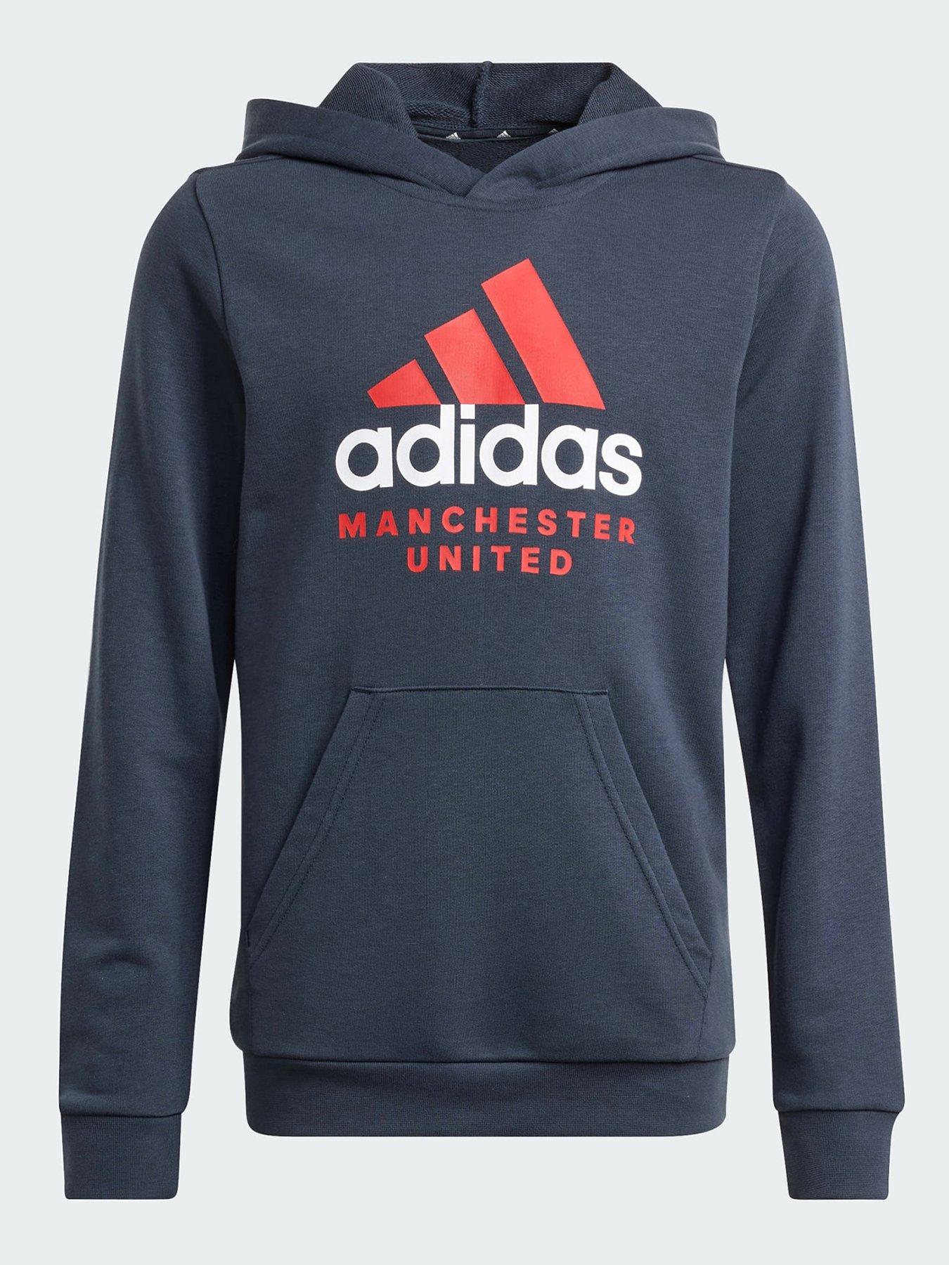 Manchester United Hoodie Kids Grey