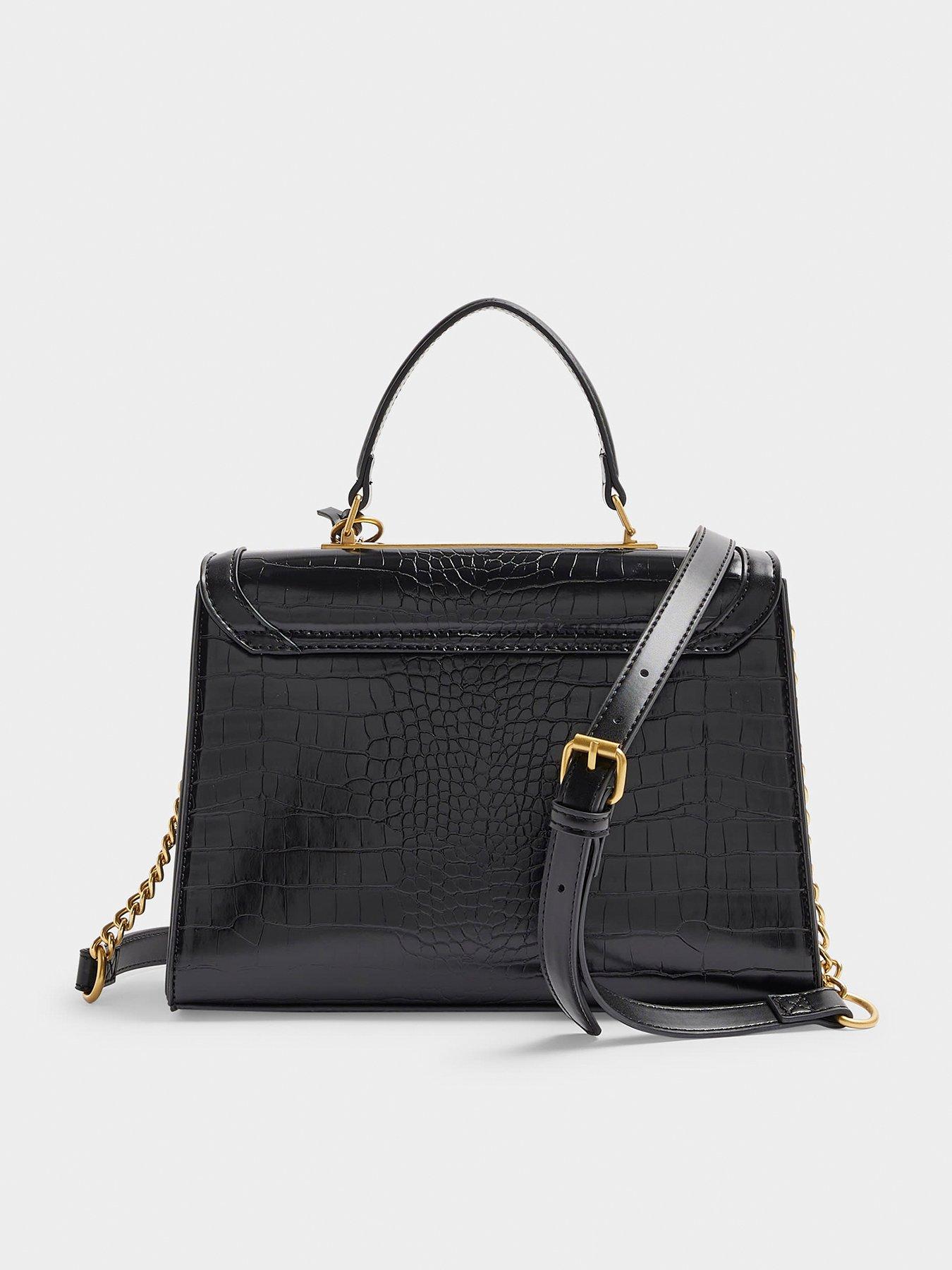 River island croc tote bag sale