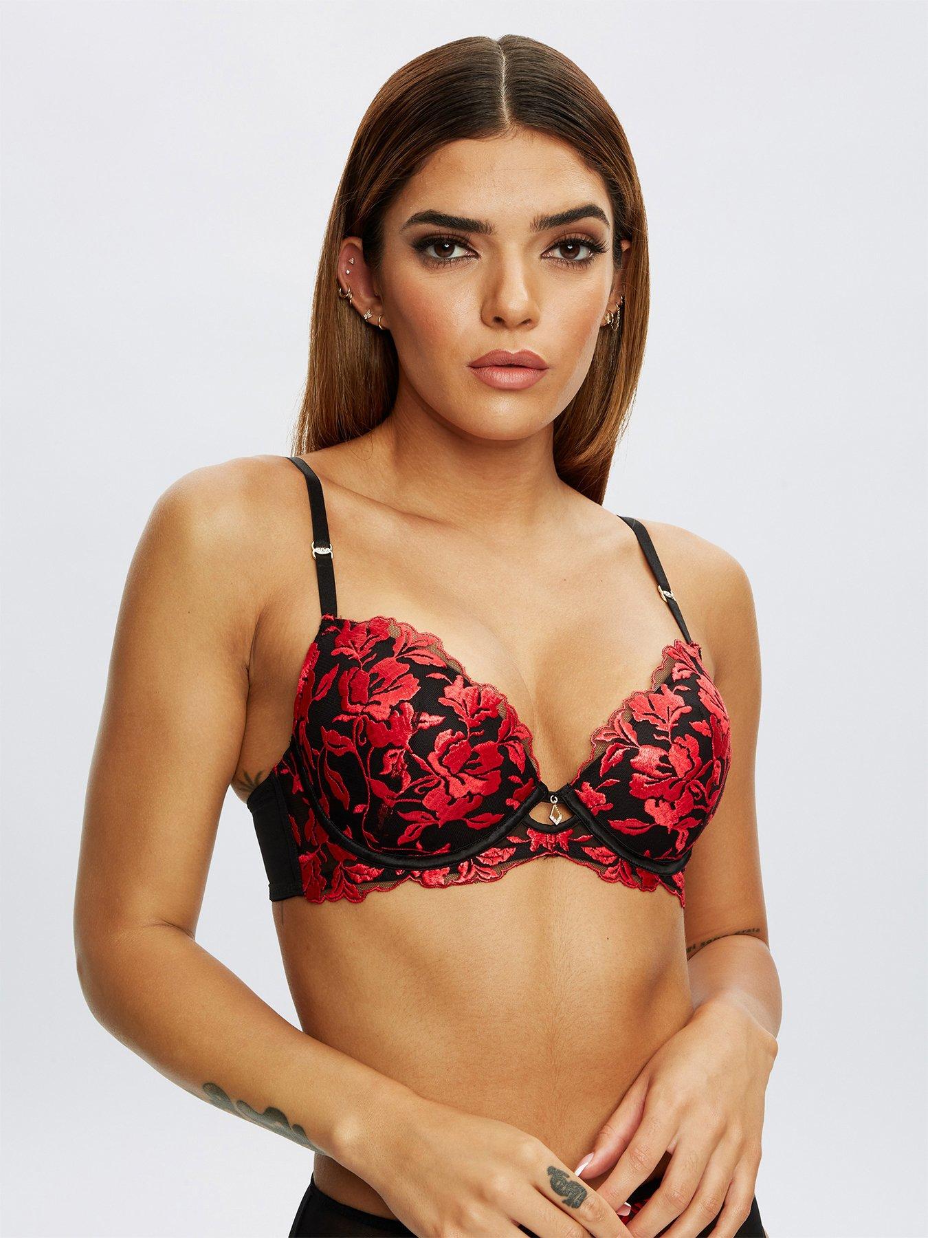 undefined The Hero Padded Plunge Bra - Black/Multi