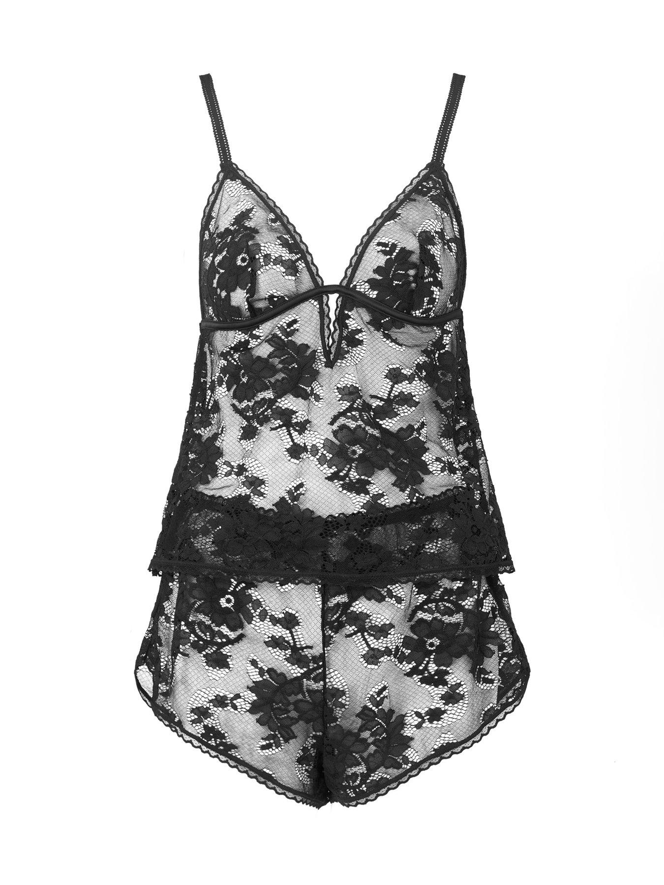 Image 5 of 5 of Ann Summers Enlightening Cami Set - Black