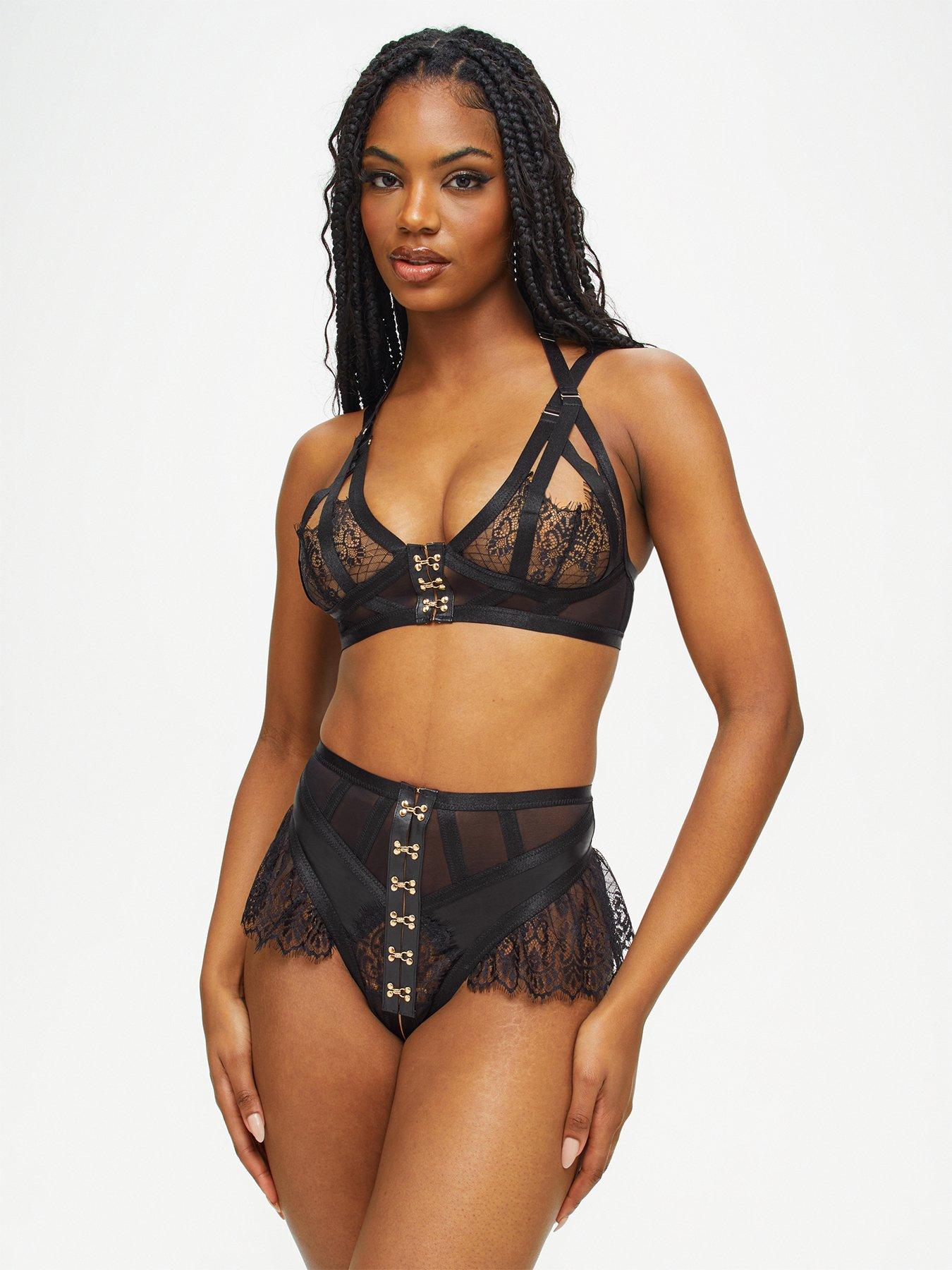 Ann Summers Exuberant Crotchless Set - Black