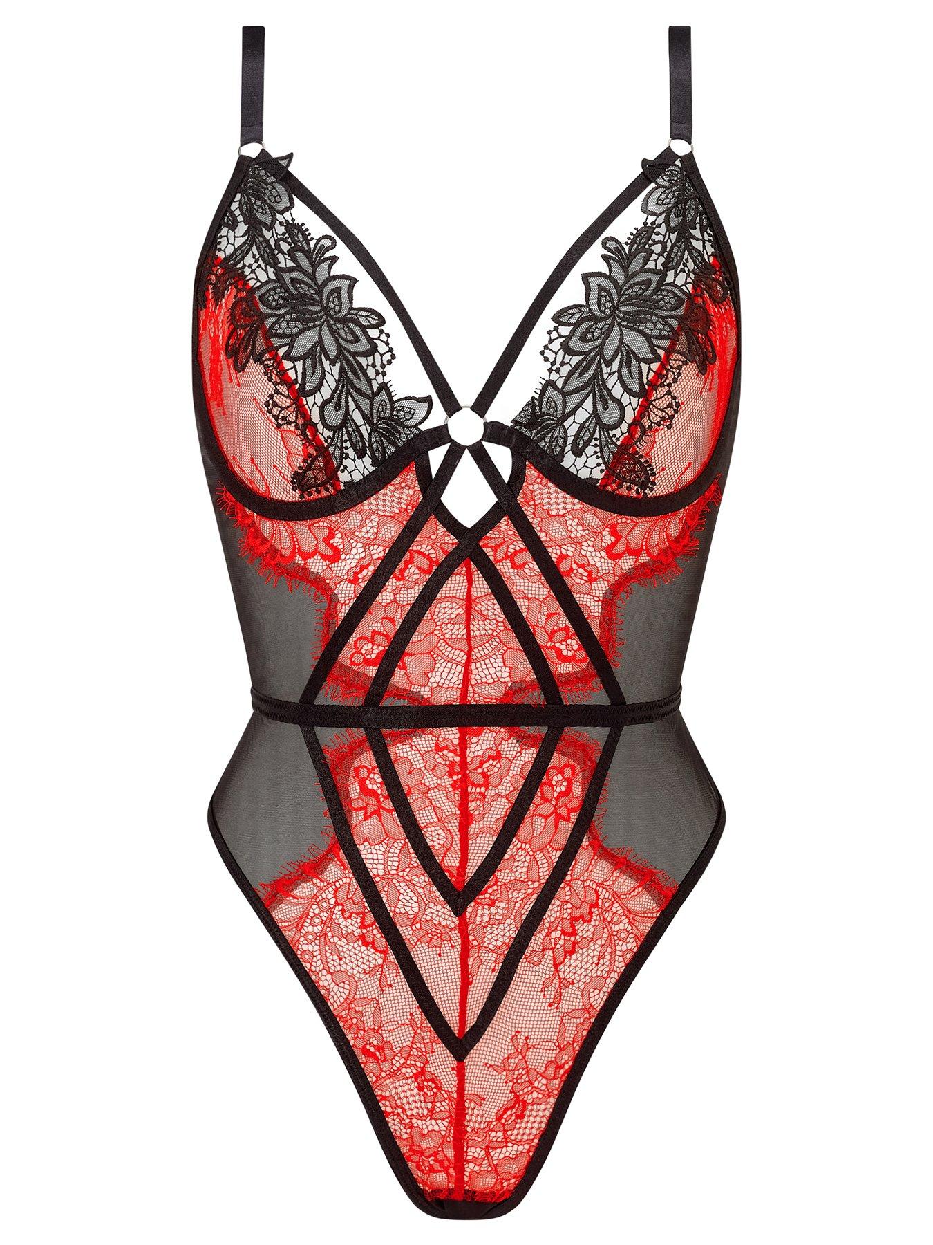 Image 4 of 4 of Ann Summers Lovers Secret Crotchless Body - Black/Multi