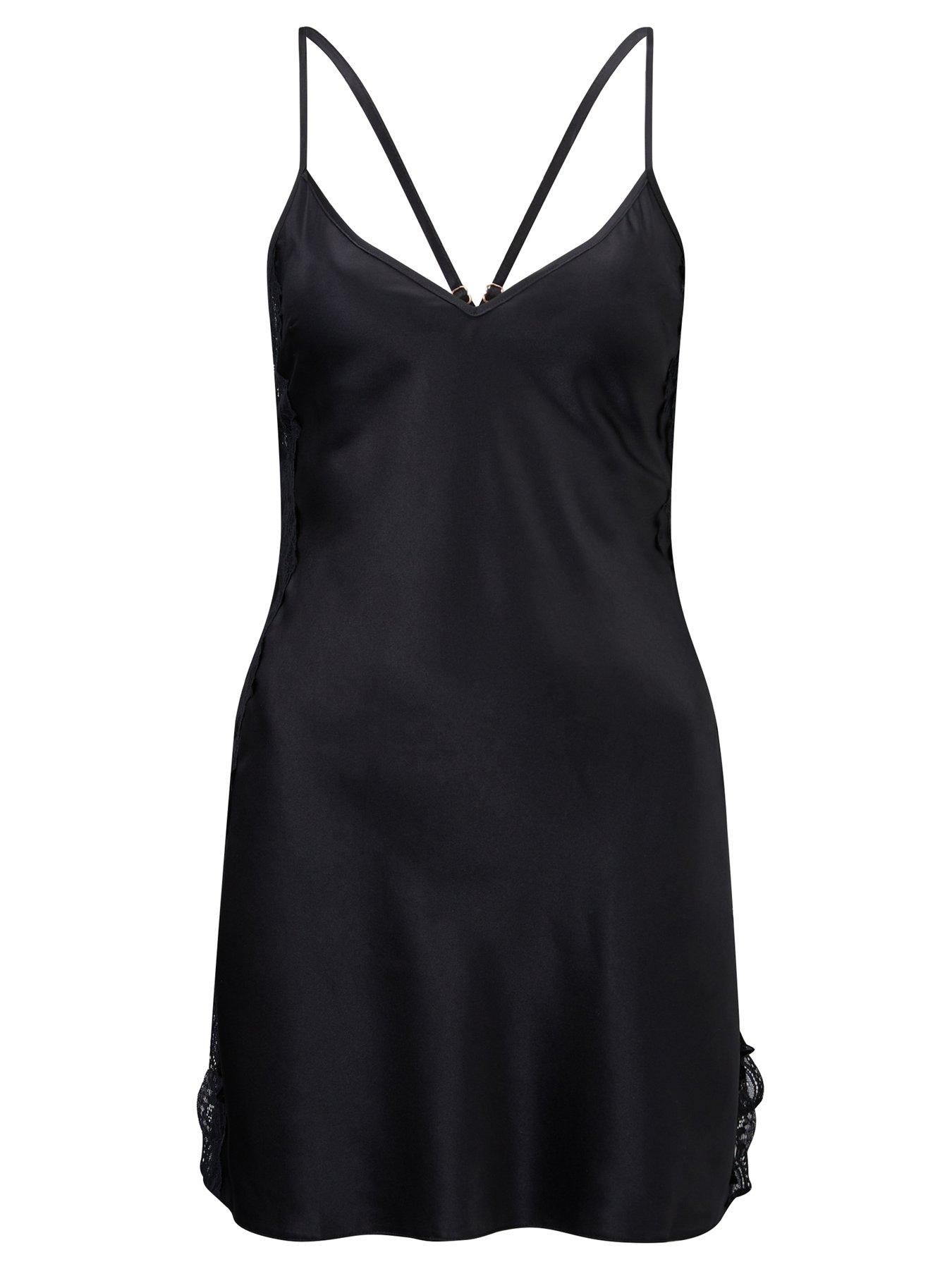 Set Chemise Et Shorts Noirs Ann Summers Maisie Taille XXL (24-26) - Neuf Avec étiquettes