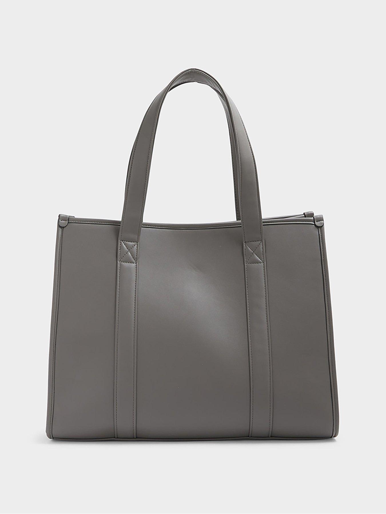 Faux Leather Embossed Shopper Bag