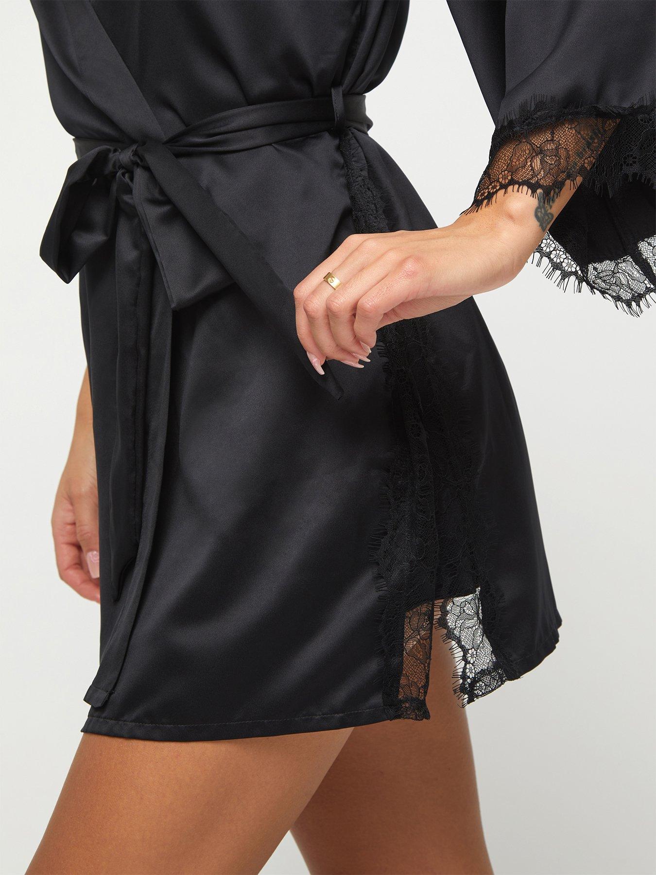 Image 4 of 4 of Ann Summers Cherryann&nbsp;Robe - Black