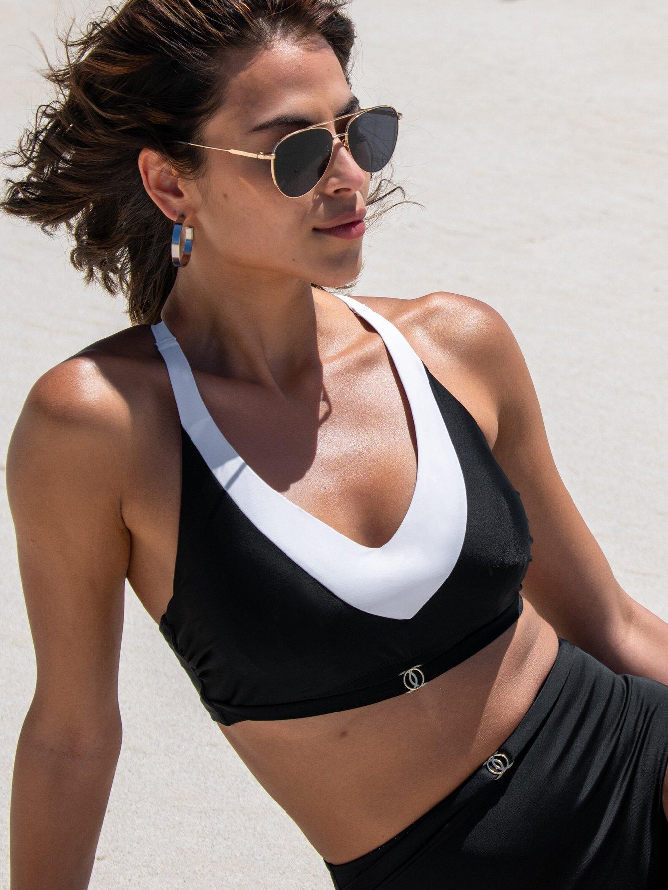 undefined Fifth Avenue Underwired Convertible Top - Black/White
