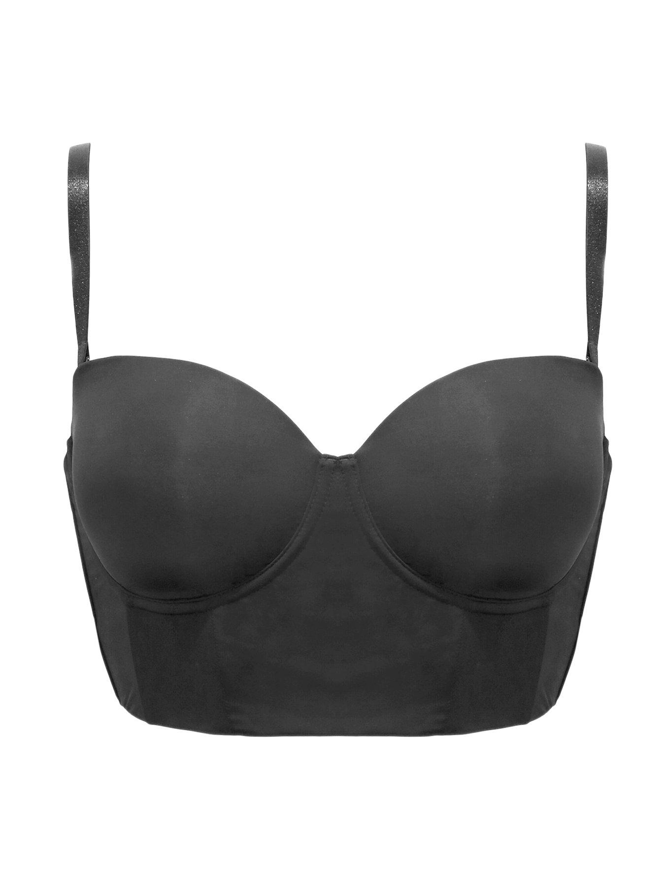 Image 3 of 4 of Pour Moi Definitions Low Back Bustier - Black