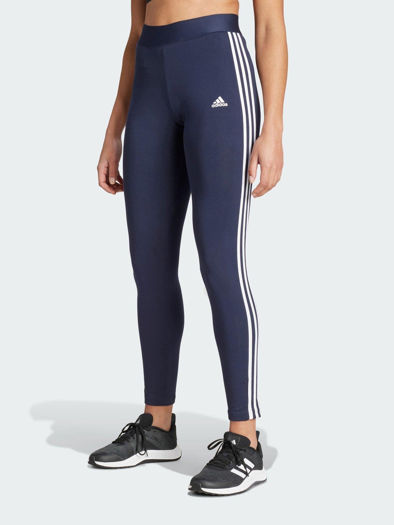 undefined 3 Stripes Leggings - Blue