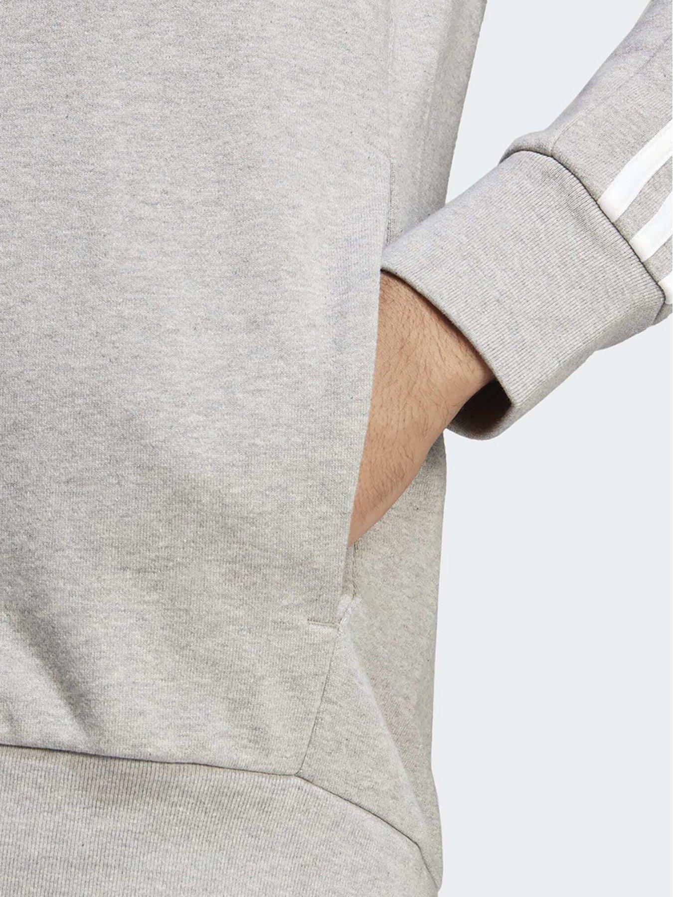 Image 4 of 5 of adidas Essentials French Terry 3-Stripes Full-Zip Hoodie - Green