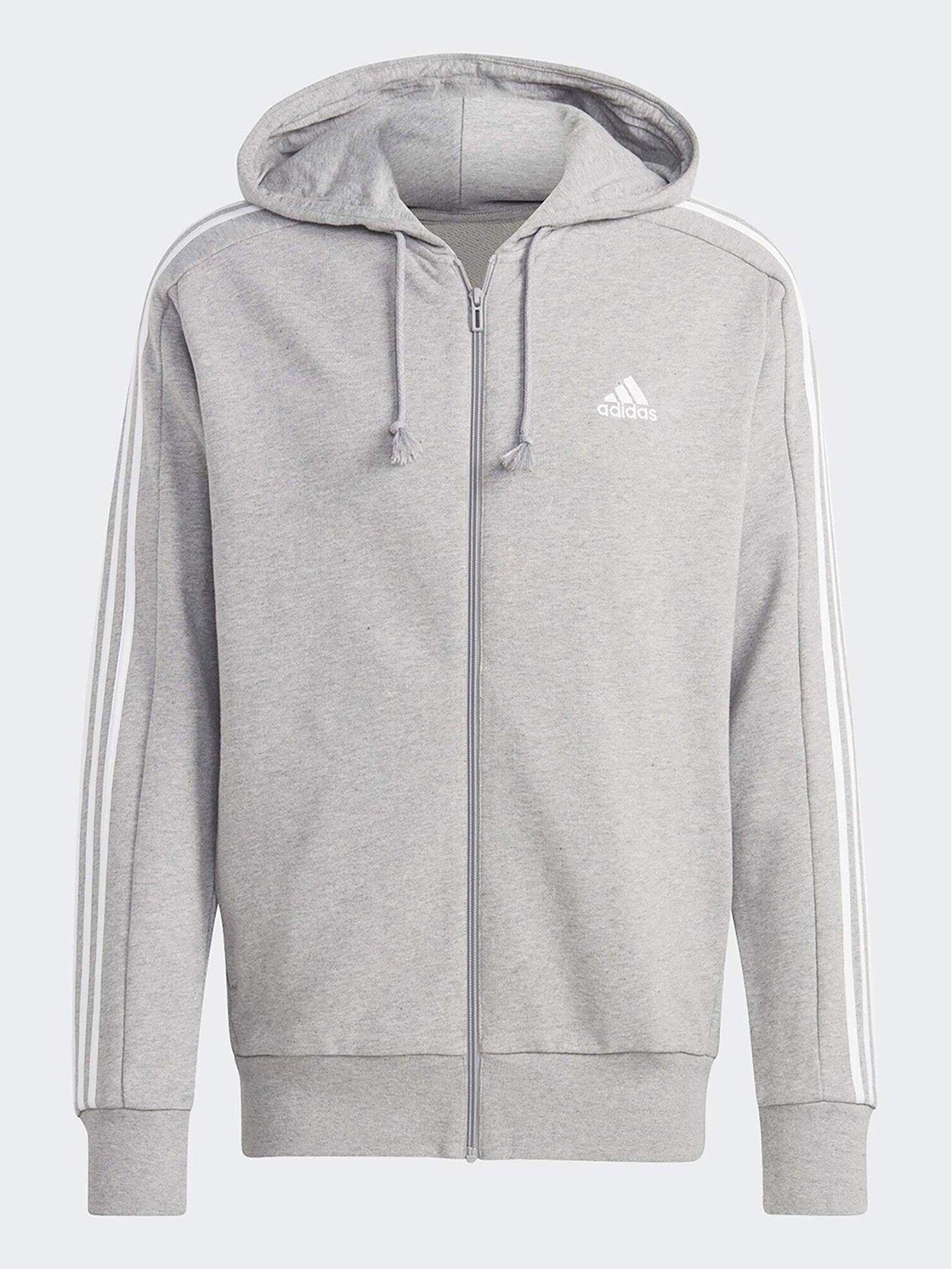 Image 5 of 5 of adidas Essentials French Terry 3-Stripes Full-Zip Hoodie - Green