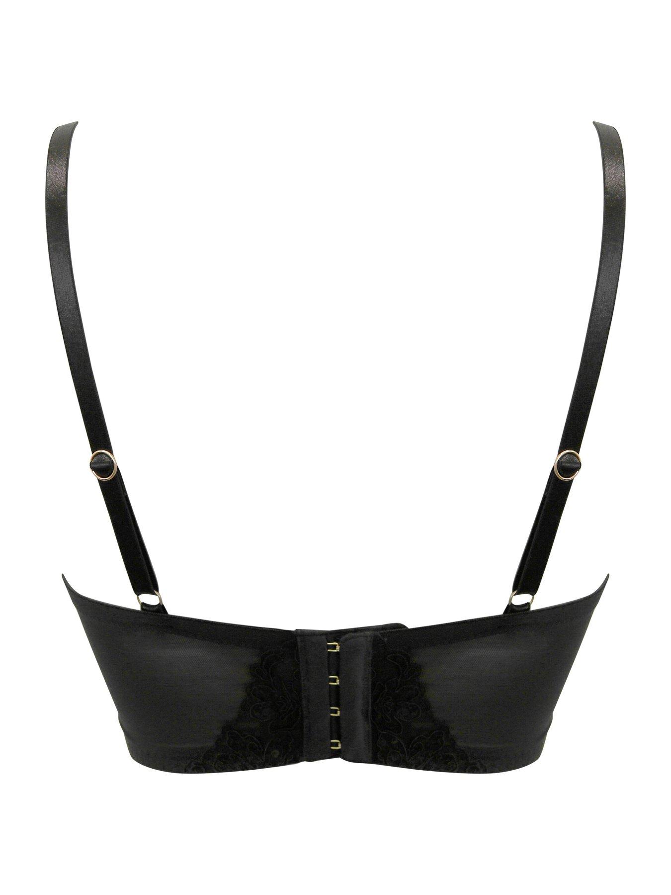 Parfait Elissa Longline Bra In Black, Size 40G - Full Coverage Underwire Bra With Extended Band
