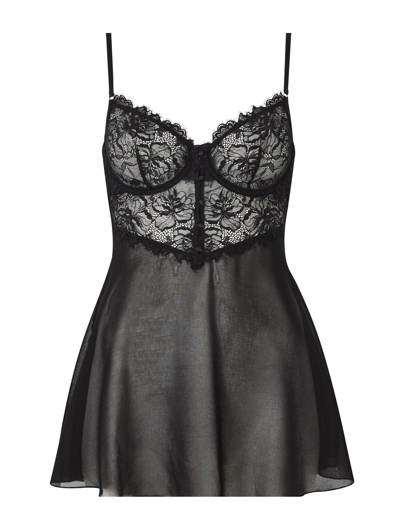 Image 4 of 4 of Ann Summers Iris Babydoll - Black
