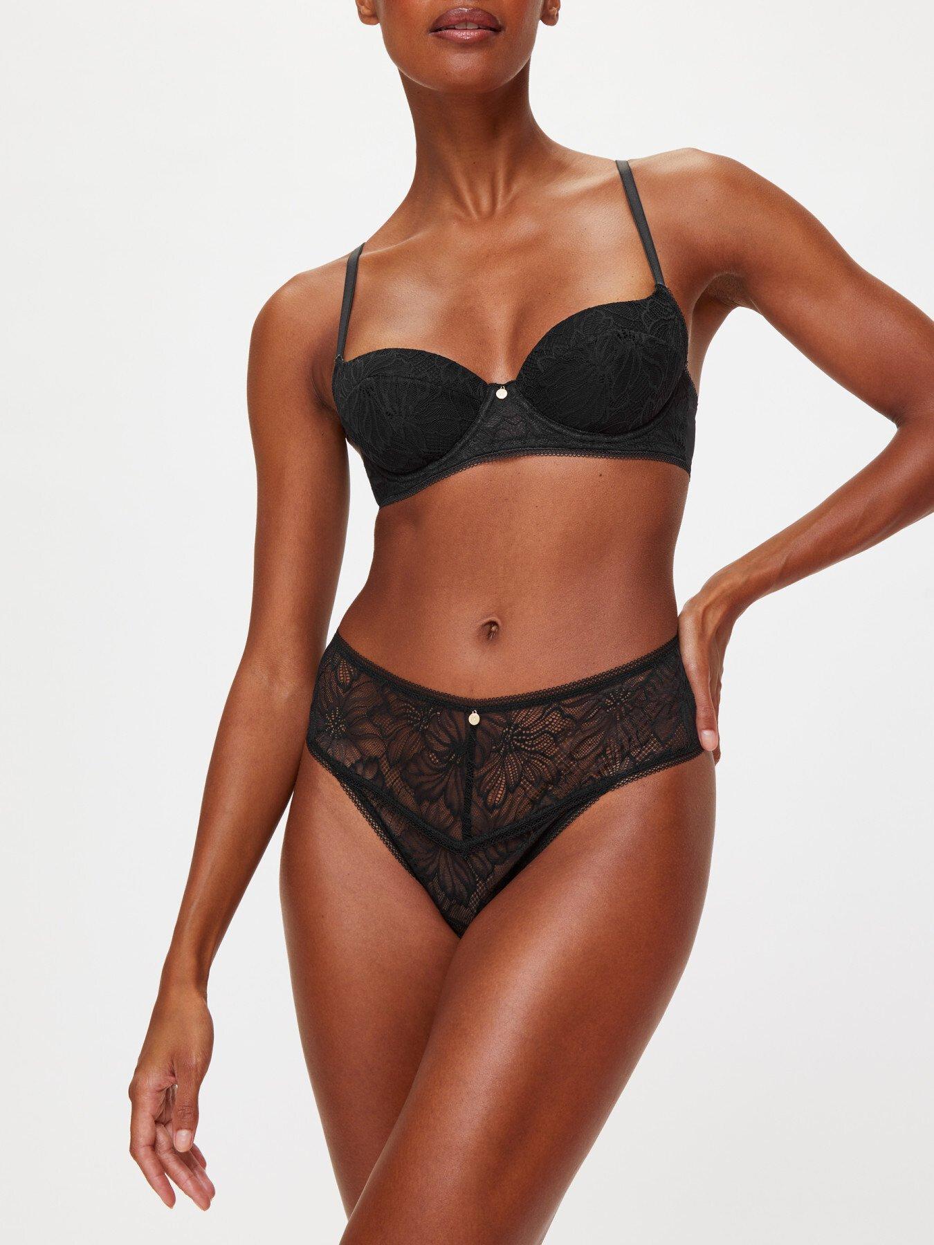 Image 1 of 3 of Knickerbox Alice Deep Thong - Black