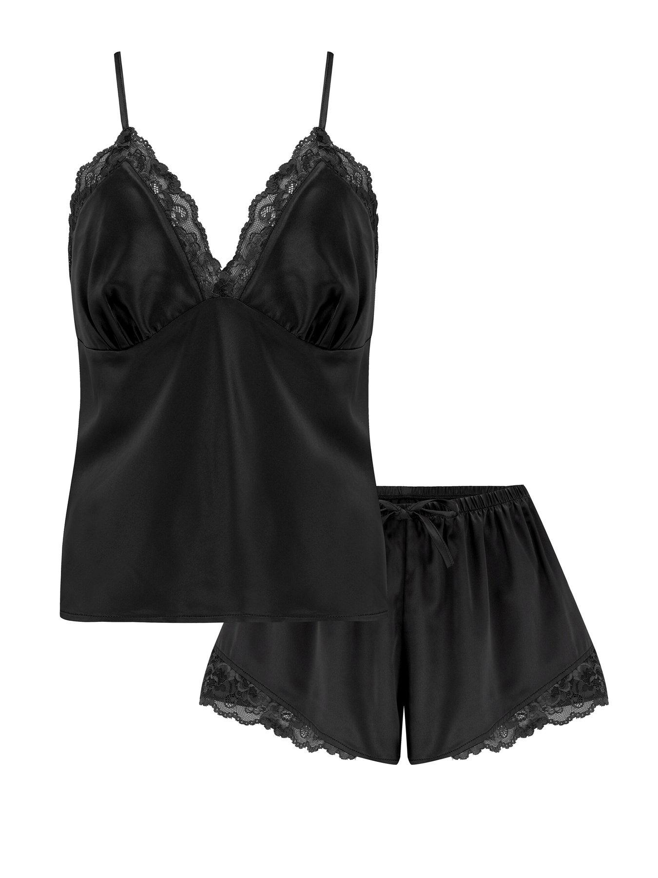 Image 4 of 4 of Pour Moi Dusk Satin Lace Trim Cami and Short