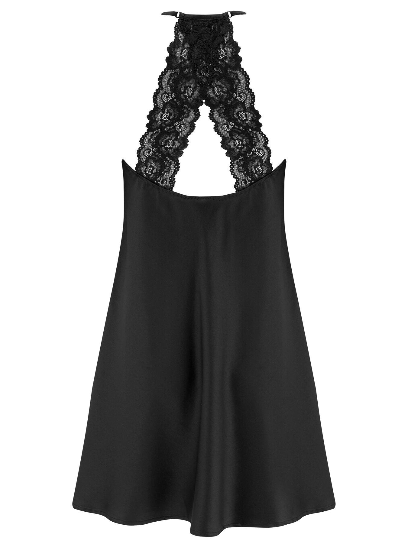 Image 4 of 4 of Pour Moi Dusk Satin Lace Chemise