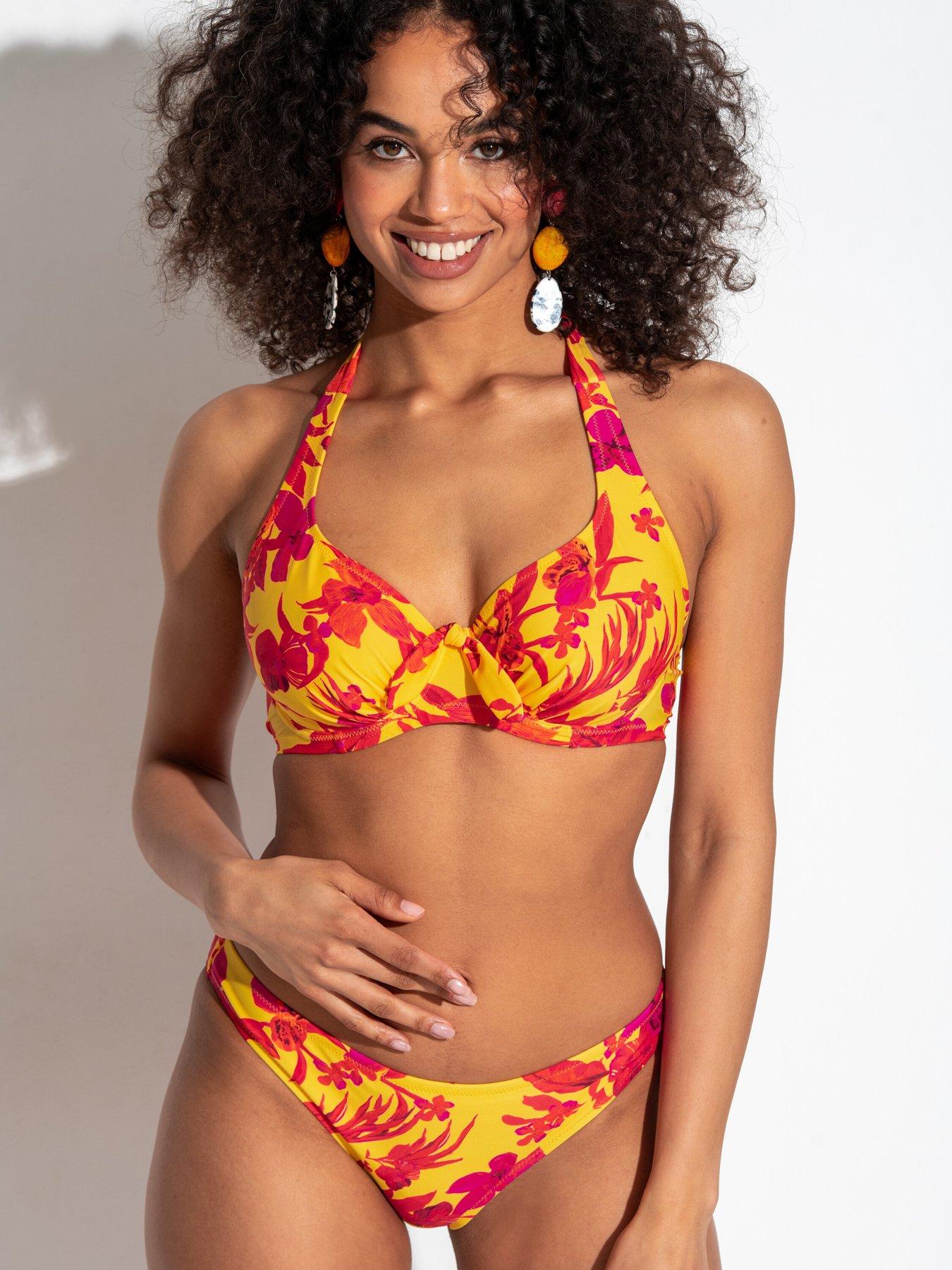 Image 1 of 4 of Pour Moi Heatwave Halter Underwired Top - Bright Multi