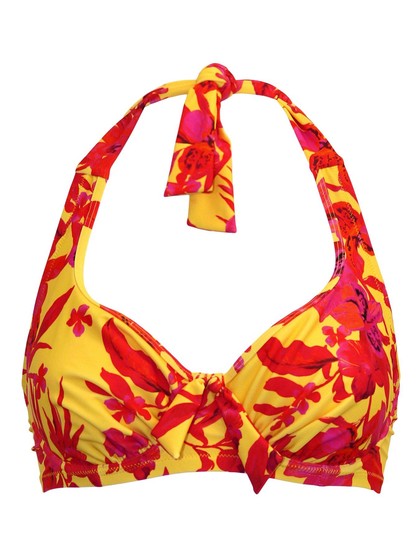 Image 3 of 4 of Pour Moi Heatwave Halter Underwired Top - Bright Multi