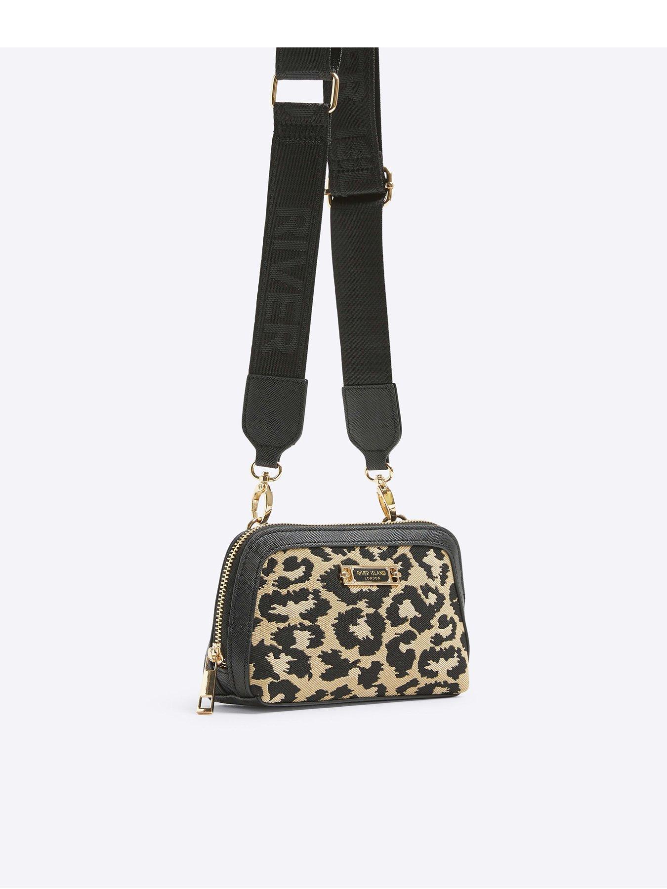 River Island Jacquard Leopard Print Cross Body Bag Very