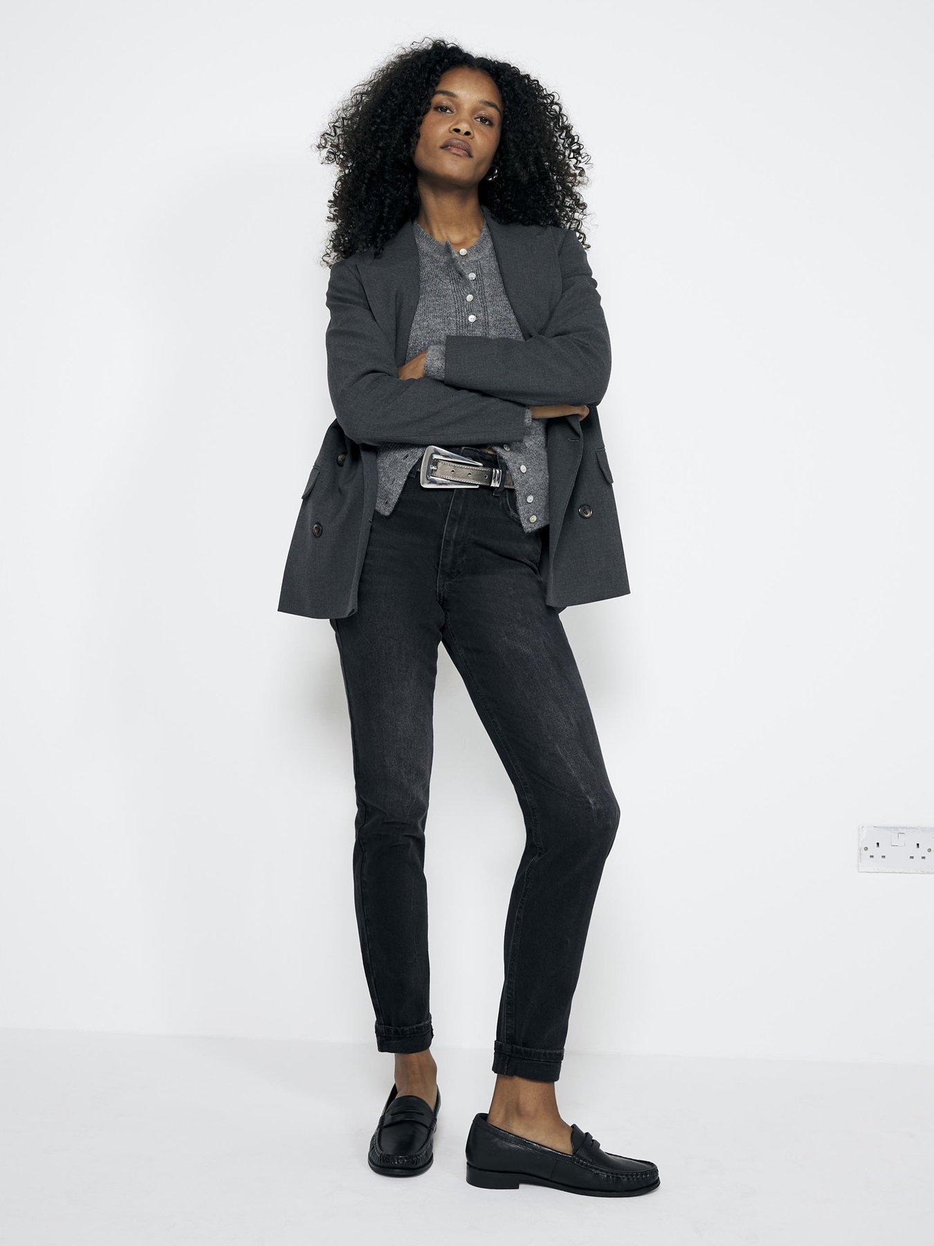 undefined High Rise Sculpting Mom Jeans - Black