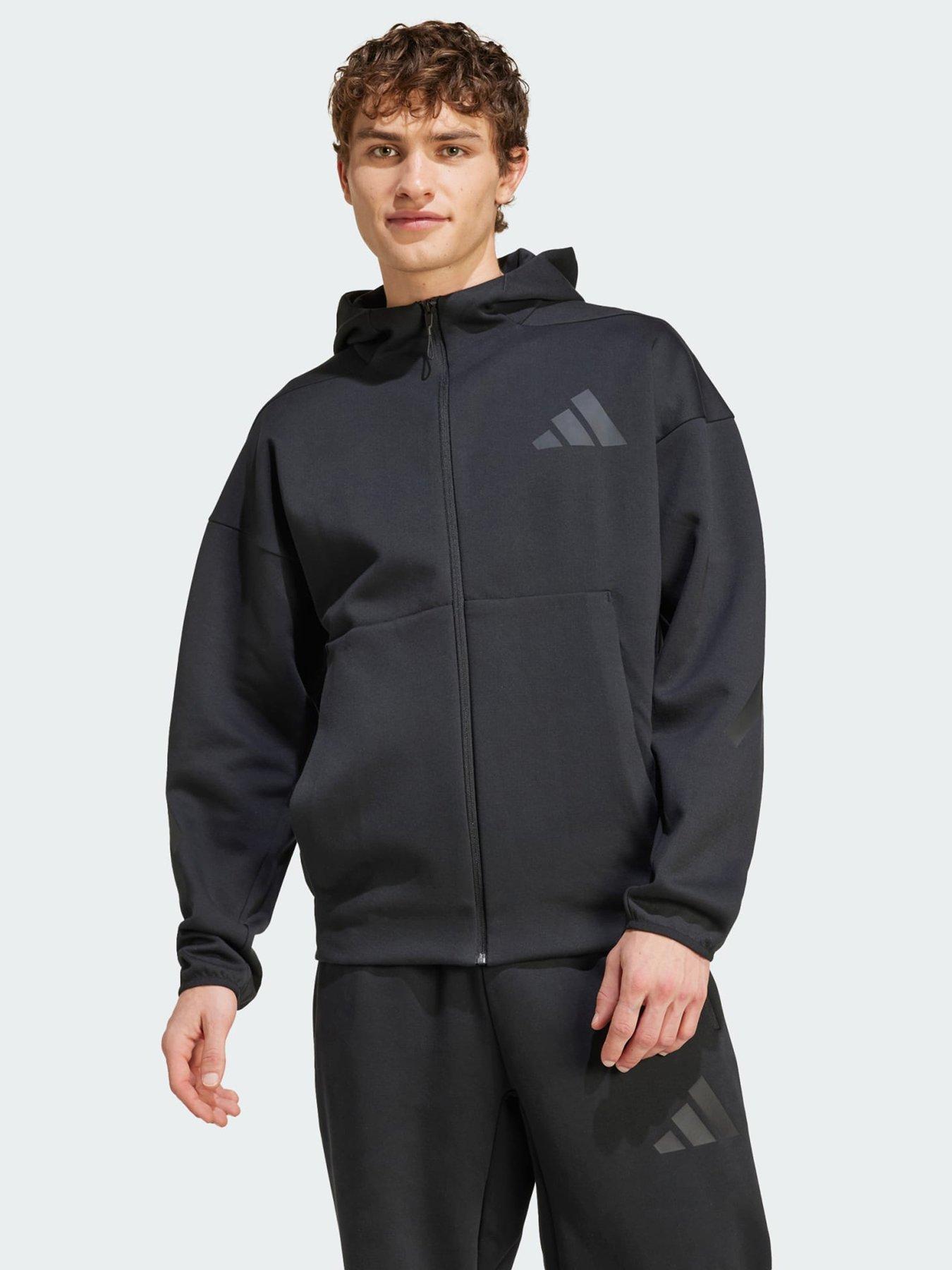 adidas Z.N.E. Full-Zip Hooded Track Jacket - Beige