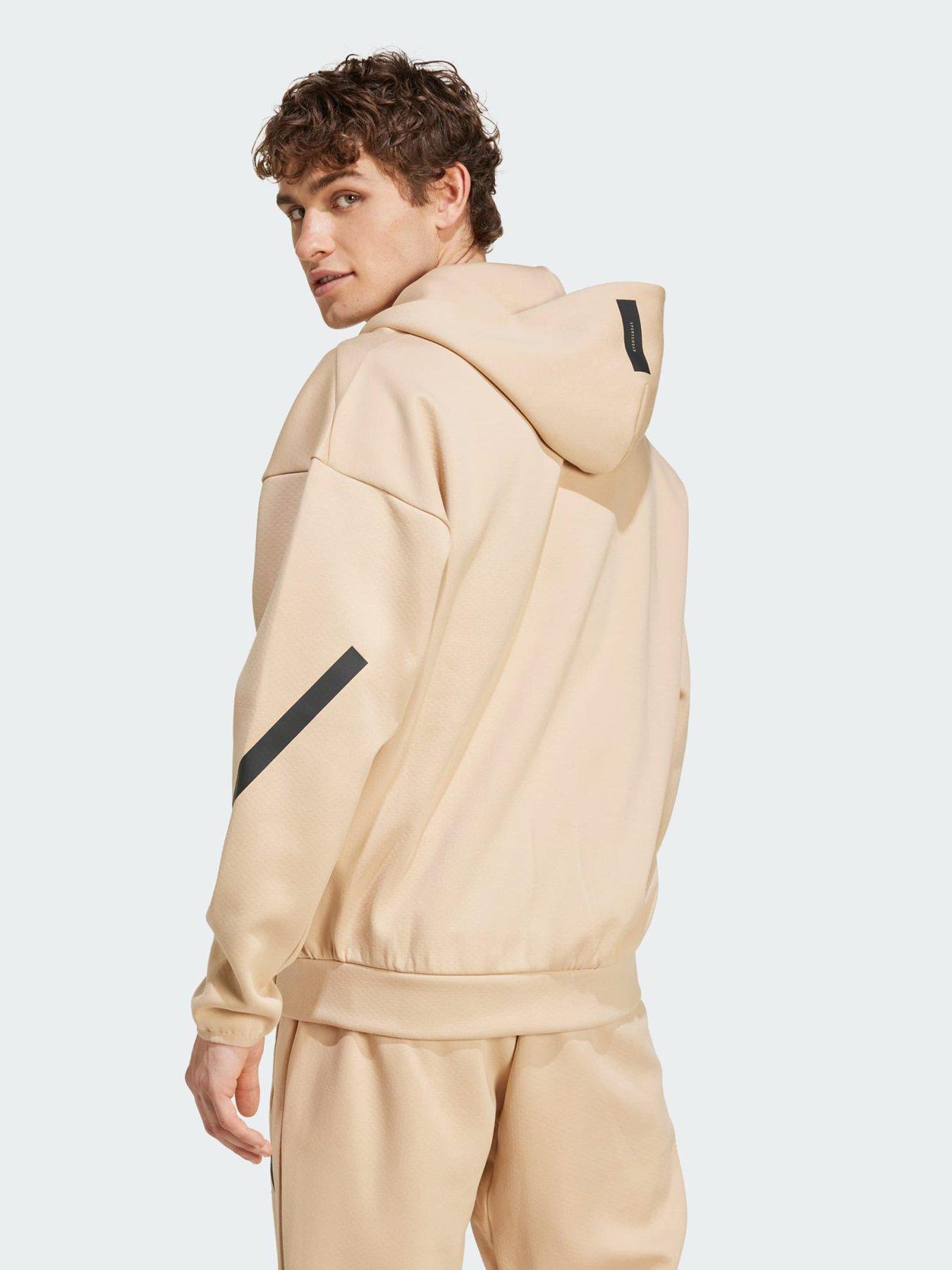 Image 2 of 5 of adidas Z.N.E. Full-Zip Hooded Track Jacket - Beige
