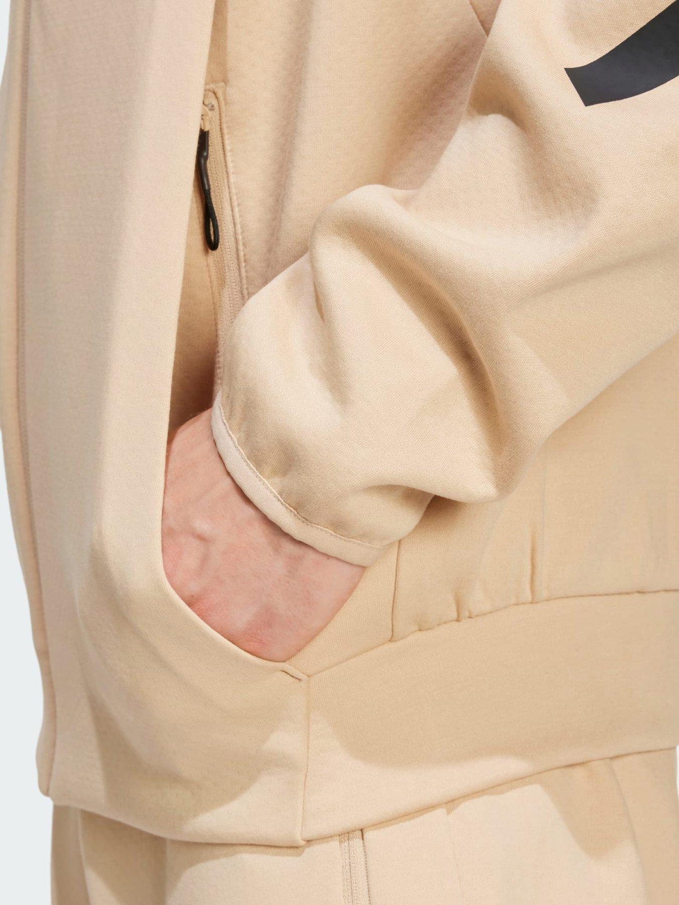 Image 4 of 5 of adidas Z.N.E. Full-Zip Hooded Track Jacket - Beige