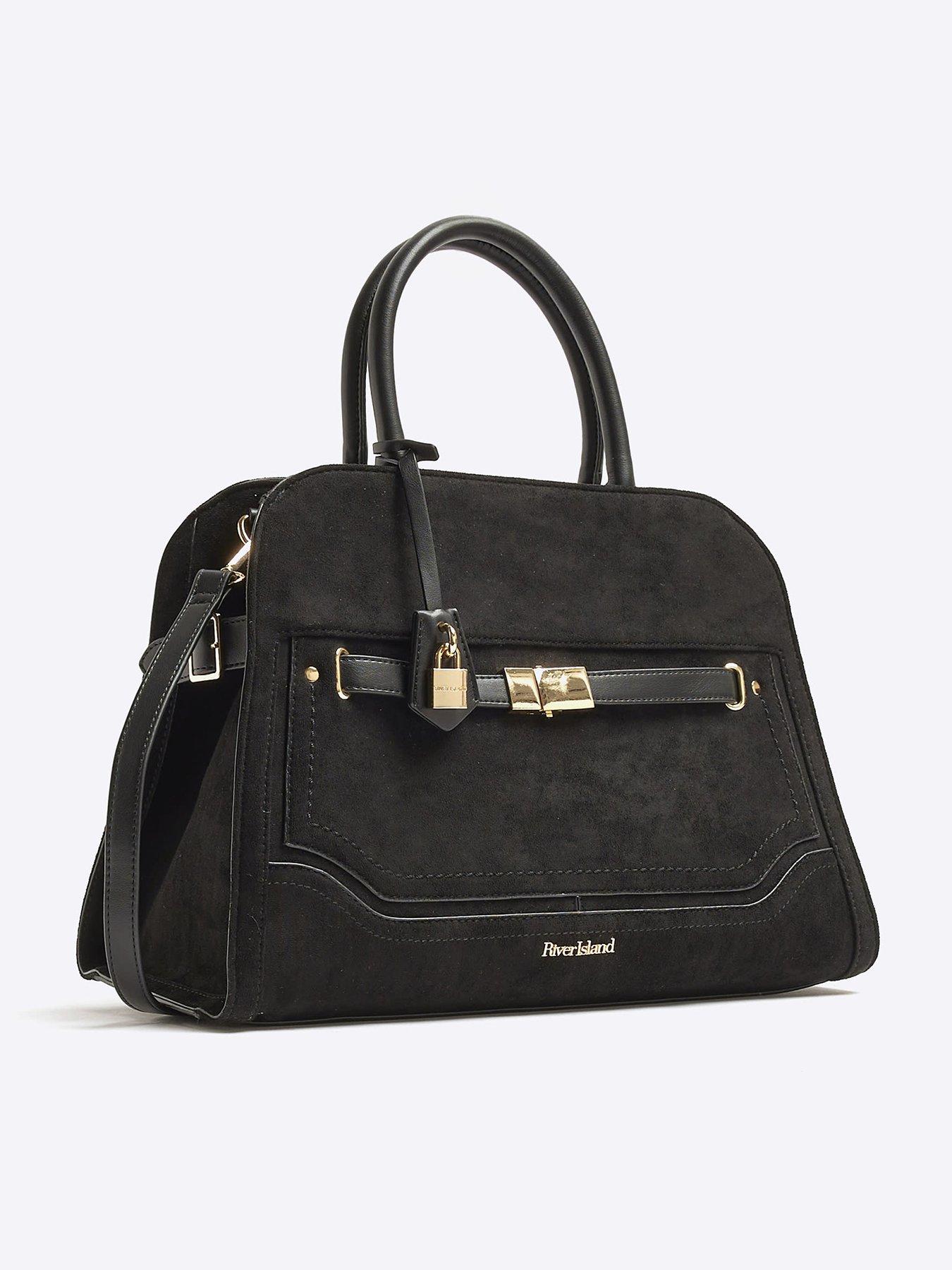 River Island Debossed Square Shopper Bag Black Very