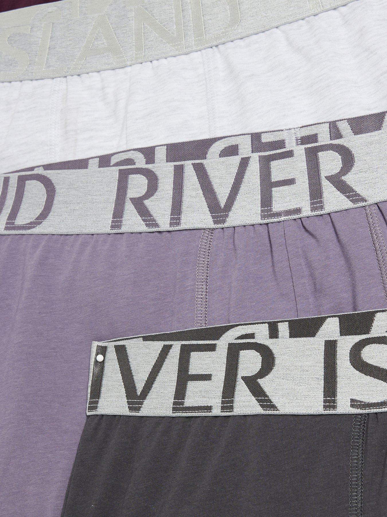 Image 3 of 3 of River Island 4pk Regular Fir Ri Trunks - Purple
