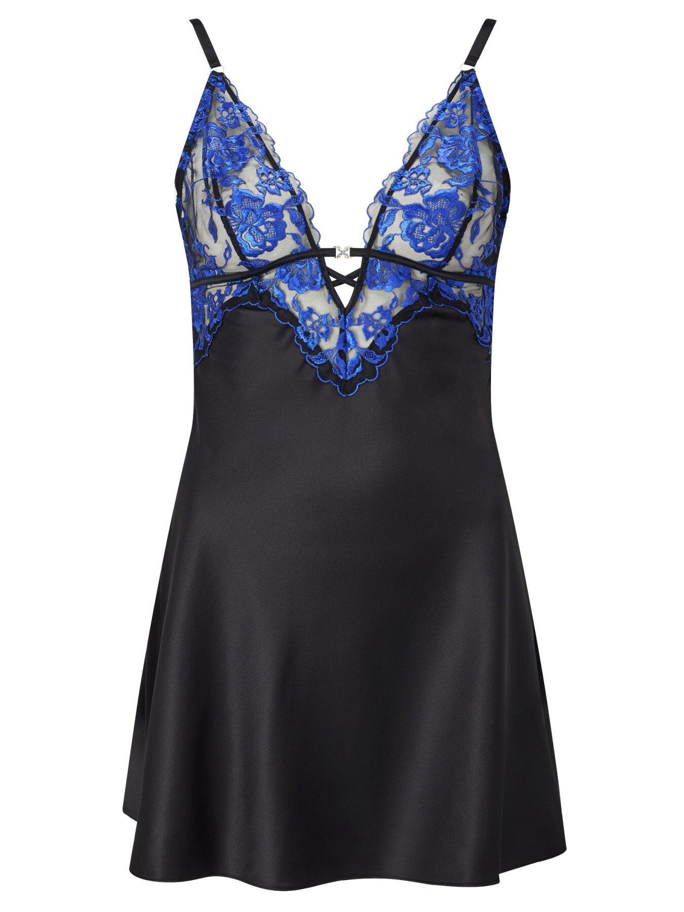 Image 4 of 4 of Ann Summers Endless Attraction Chemise - Black/Multi