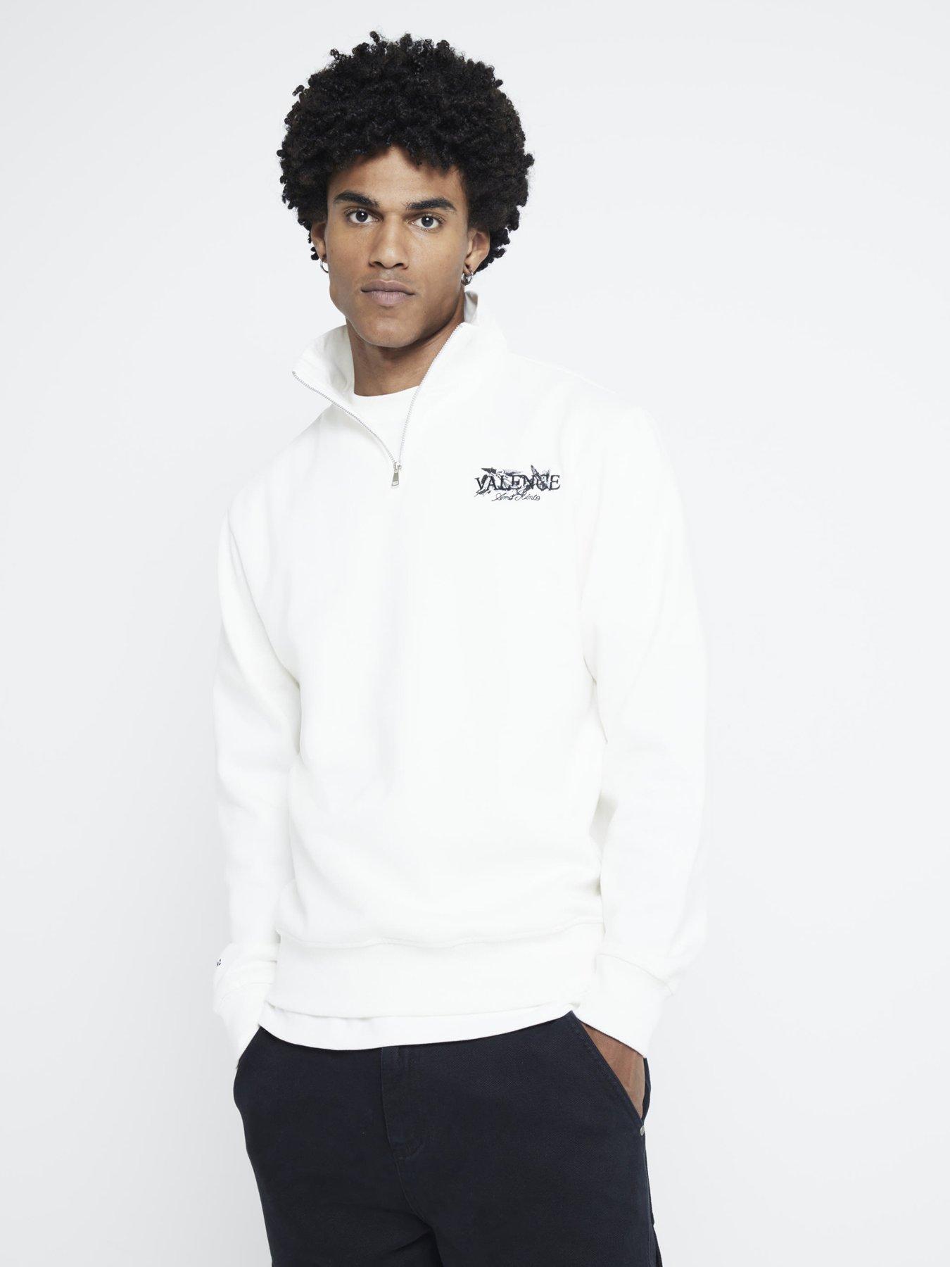 River island white sweatshirt sale