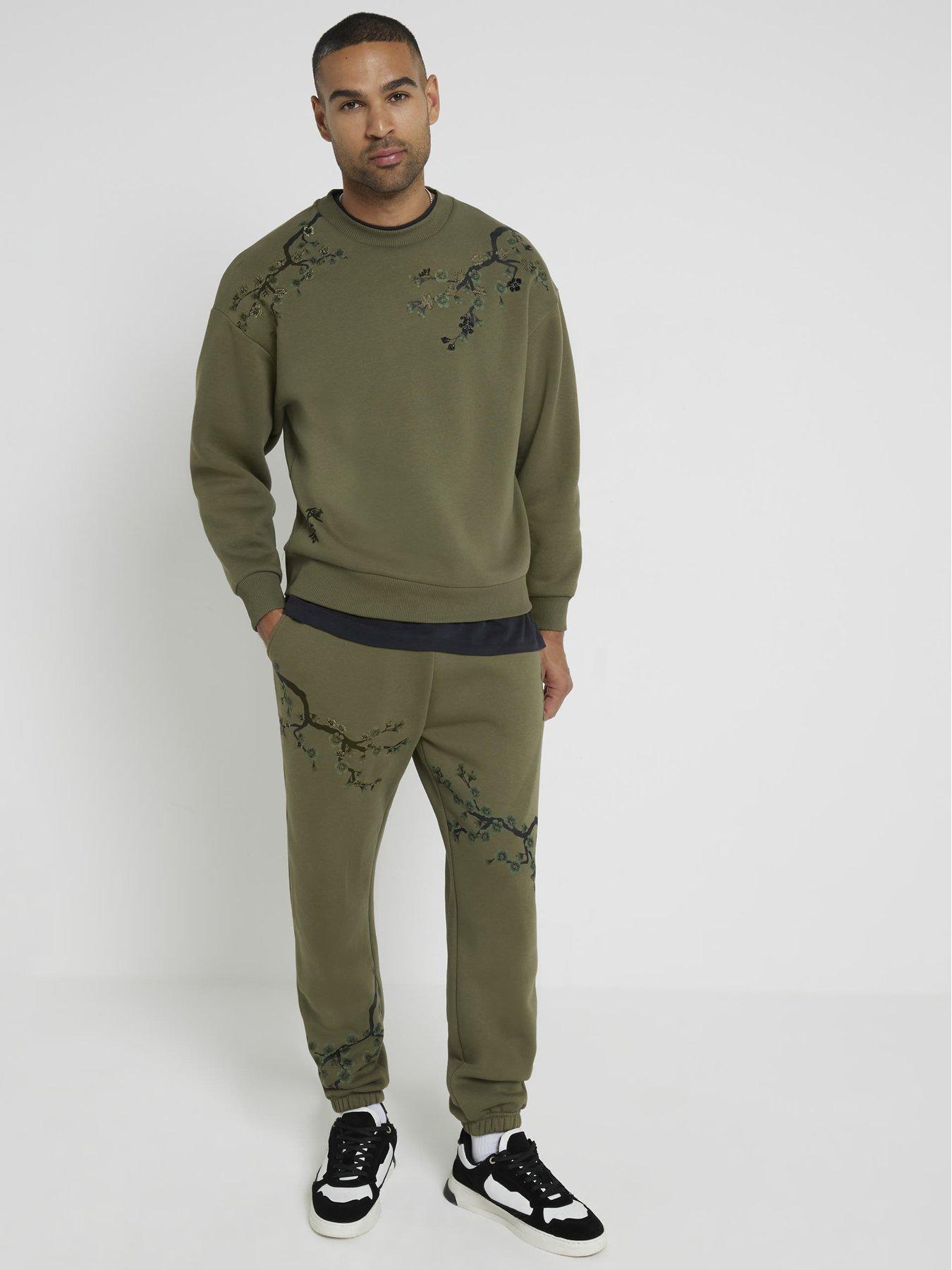 Embroidered floral sweatshirt deals