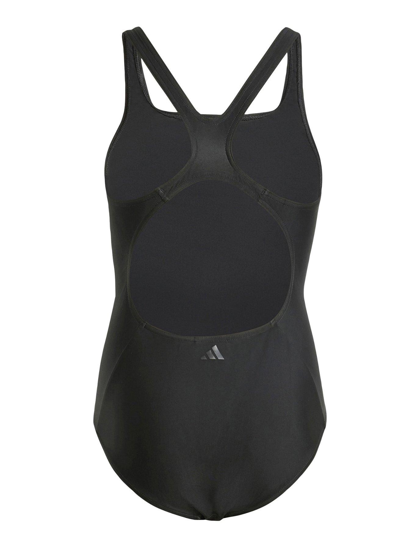 Image 2 of 5 of adidas Performance Big Bars Swimsuit Kids - Black