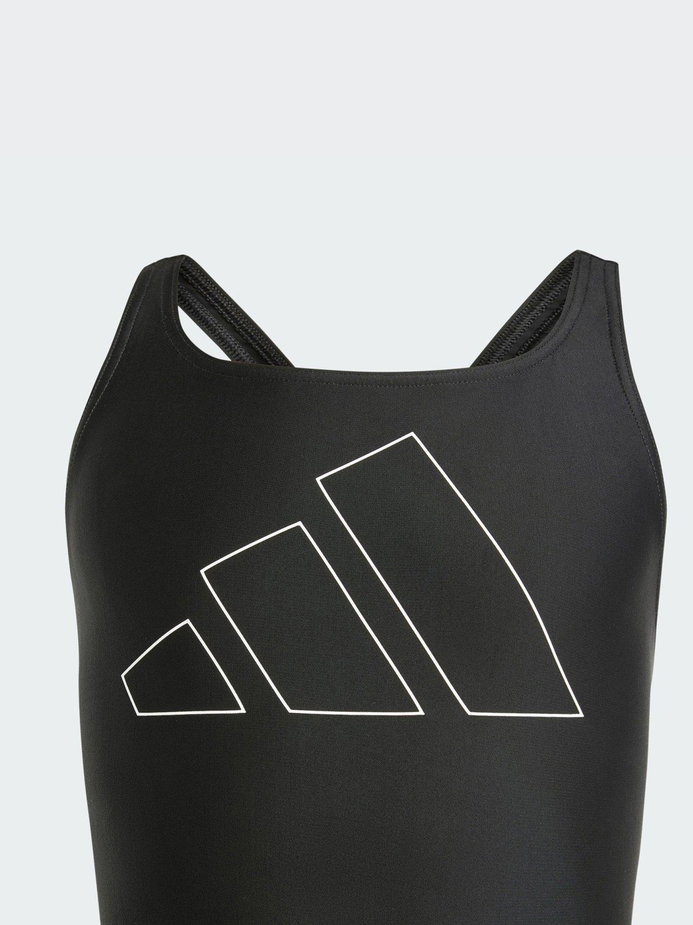 Image 3 of 5 of adidas Performance Big Bars Swimsuit Kids - Black