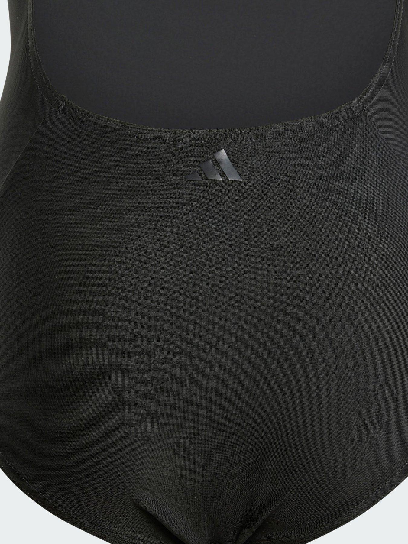 Image 4 of 5 of adidas Performance Big Bars Swimsuit Kids - Black