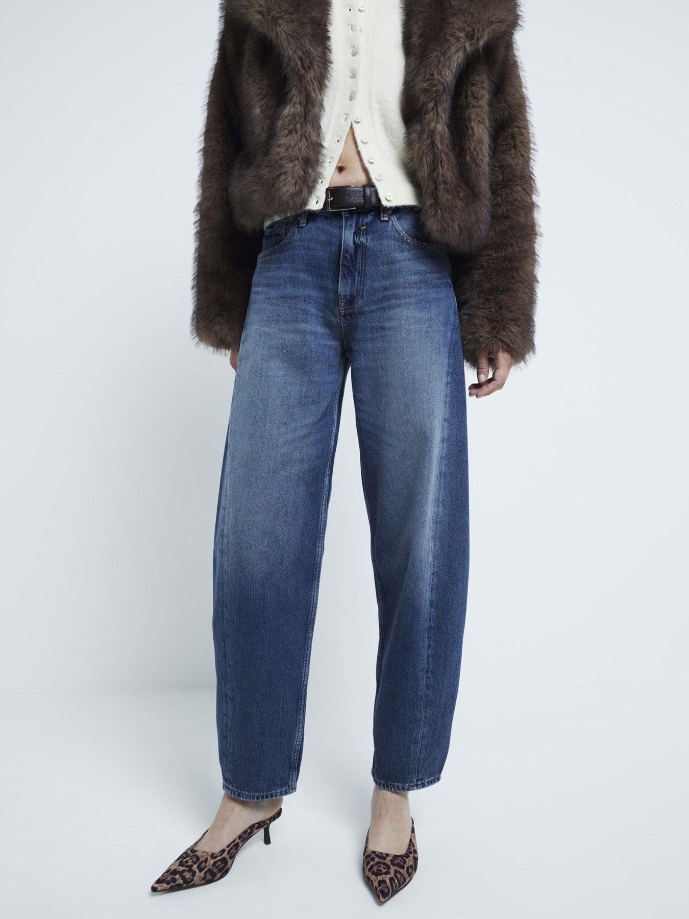 undefined Denim Relaxed Straight Seamed Barrel Jeans