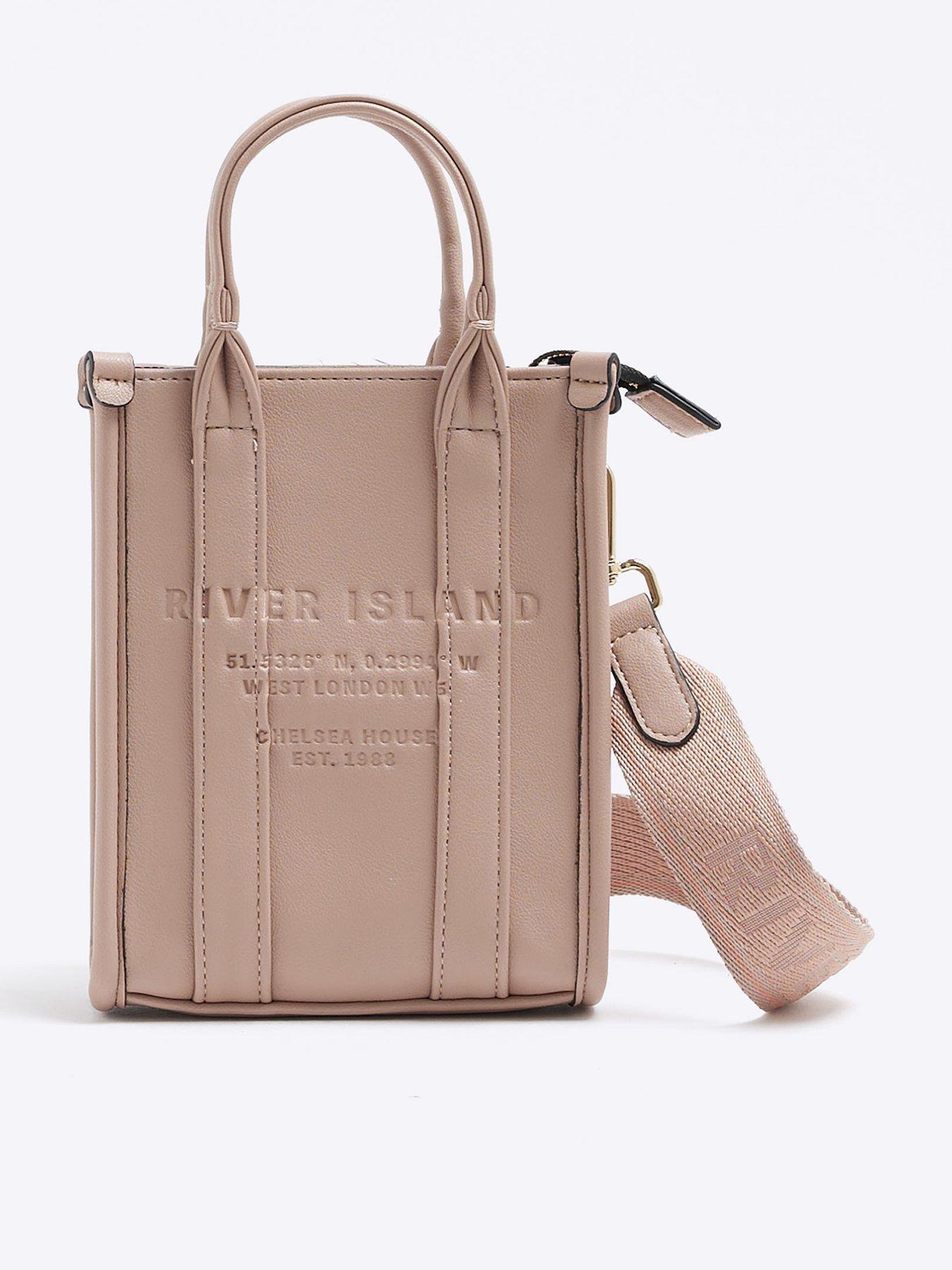 Image 1 of 5 of River Island Mini Debossed Cross Body Bag