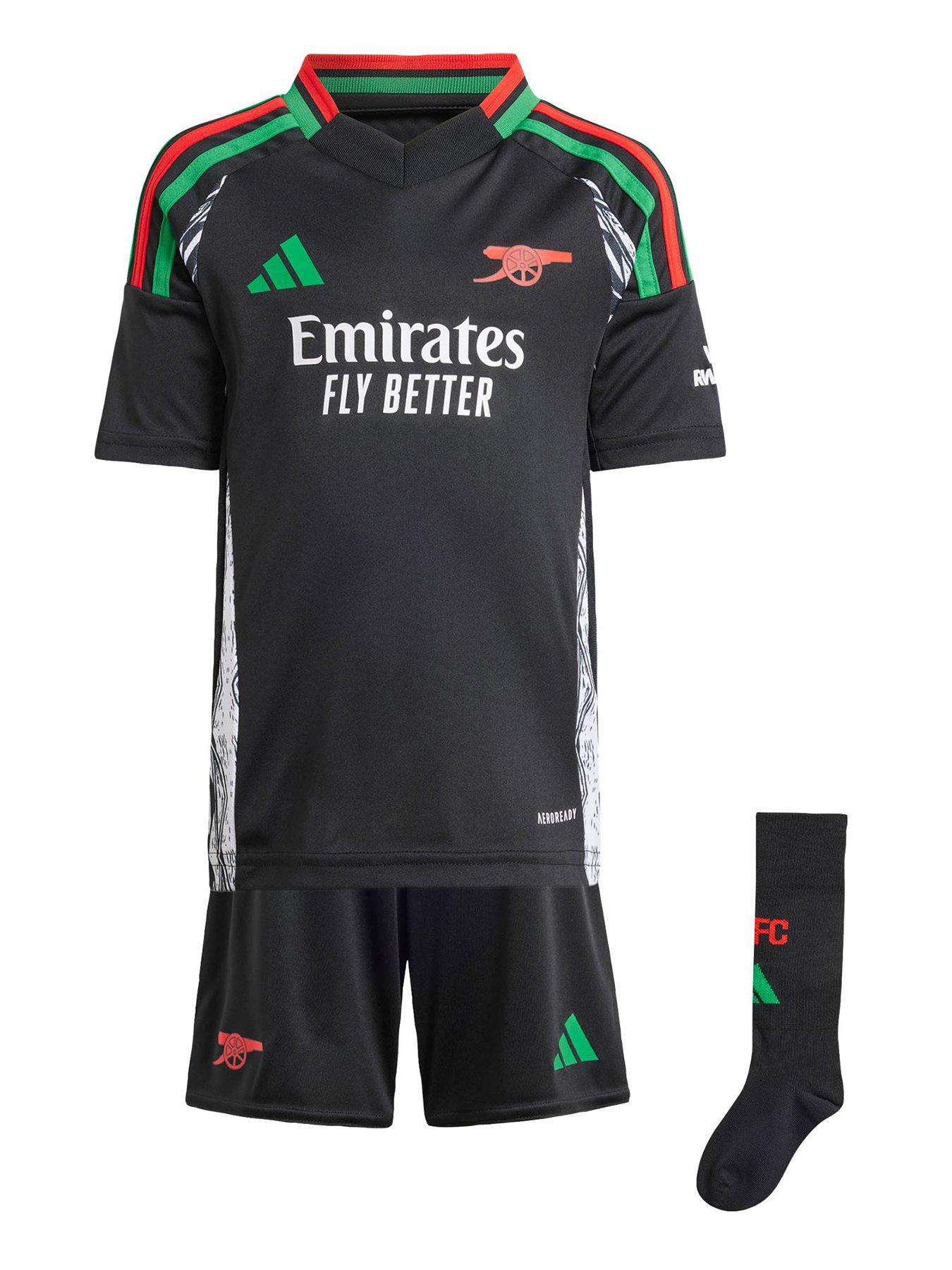 adidas Arsenal 24/25 Away Mini Kit Kids, Black, Size 4-5 Years