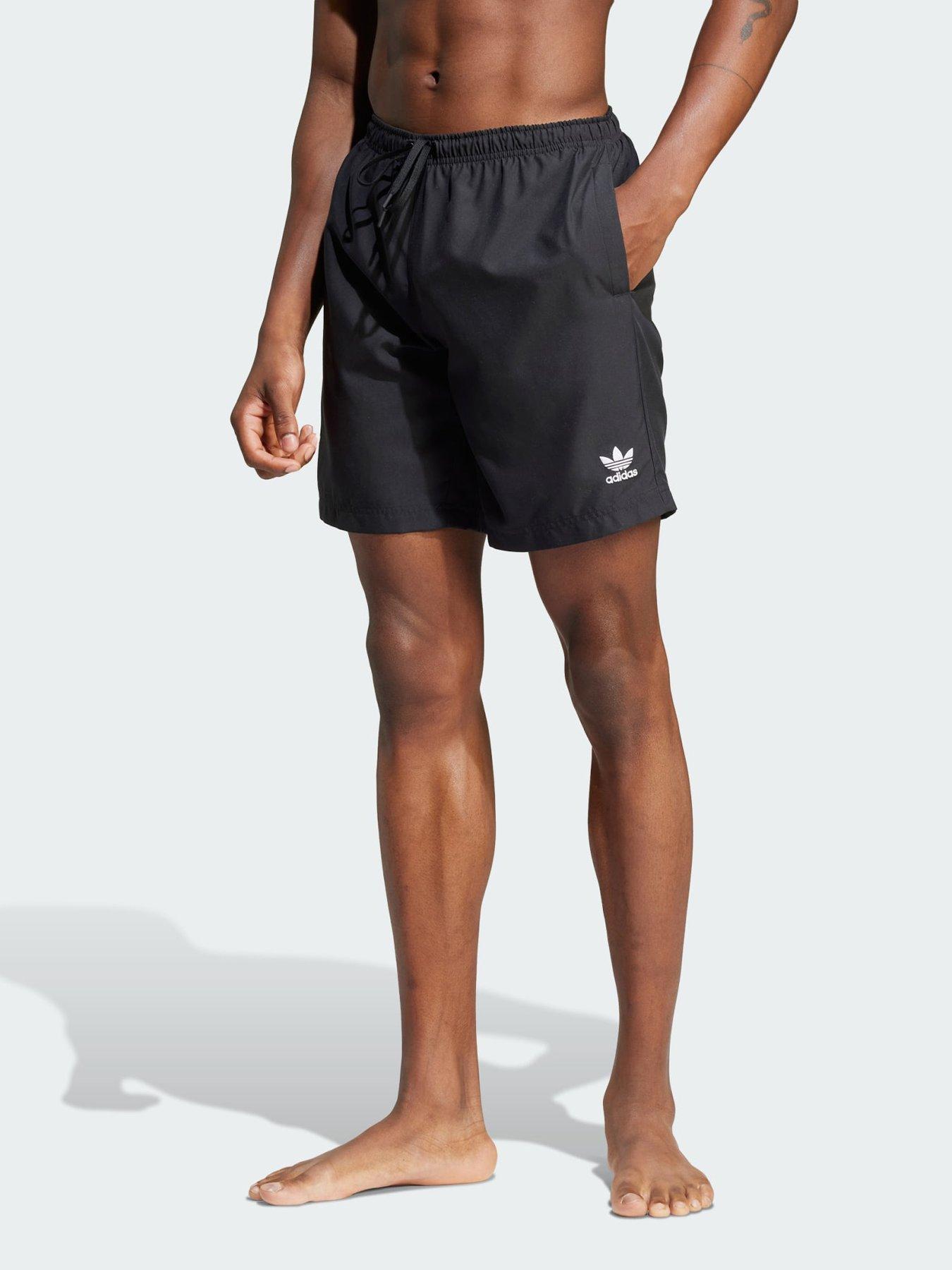 adidas Originals Adicolor 8-Inch Swim Shorts, Black, Size L, Men