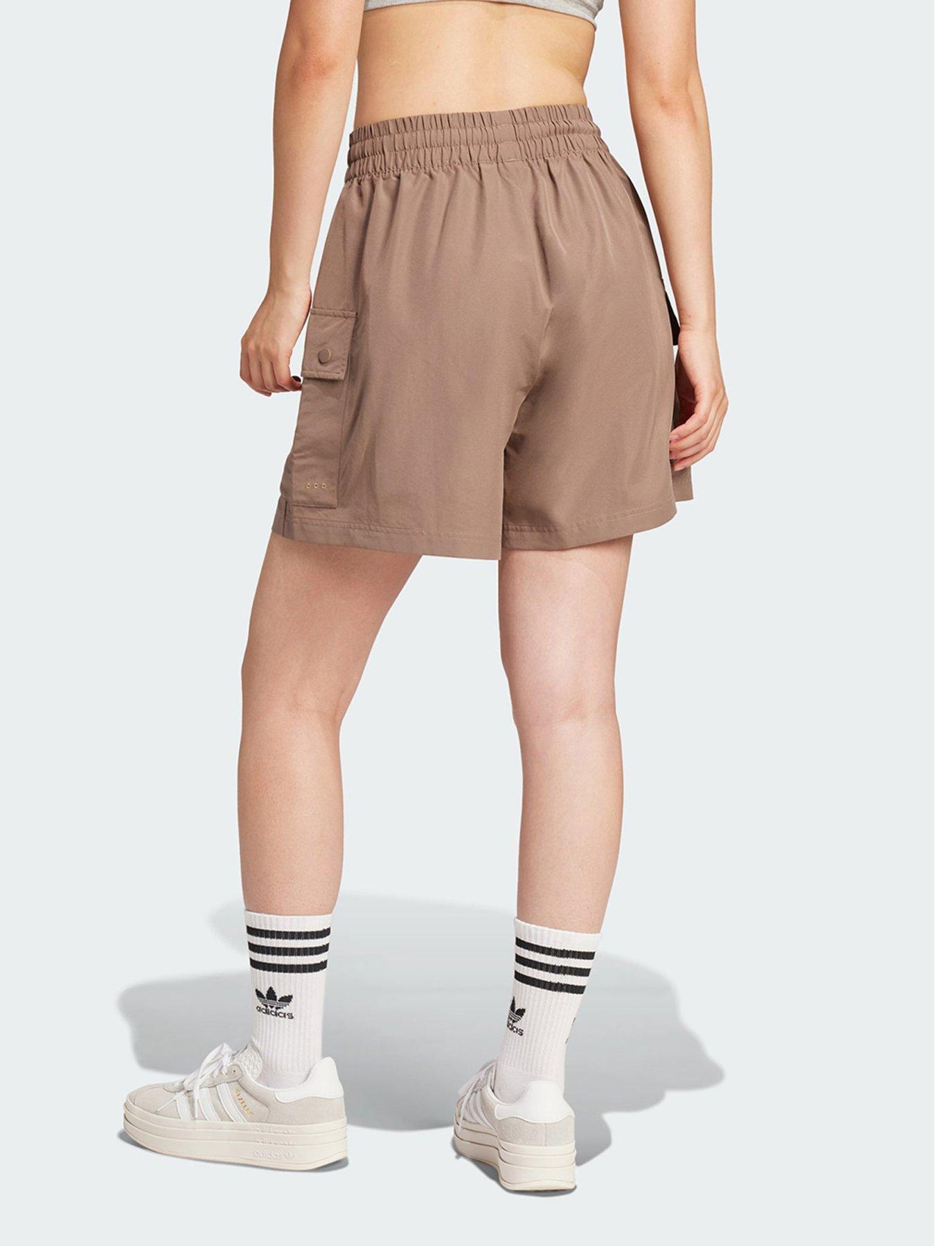 Image 2 of 5 of adidas Originals Essentials Woven High-Waist Cargo Shorts
