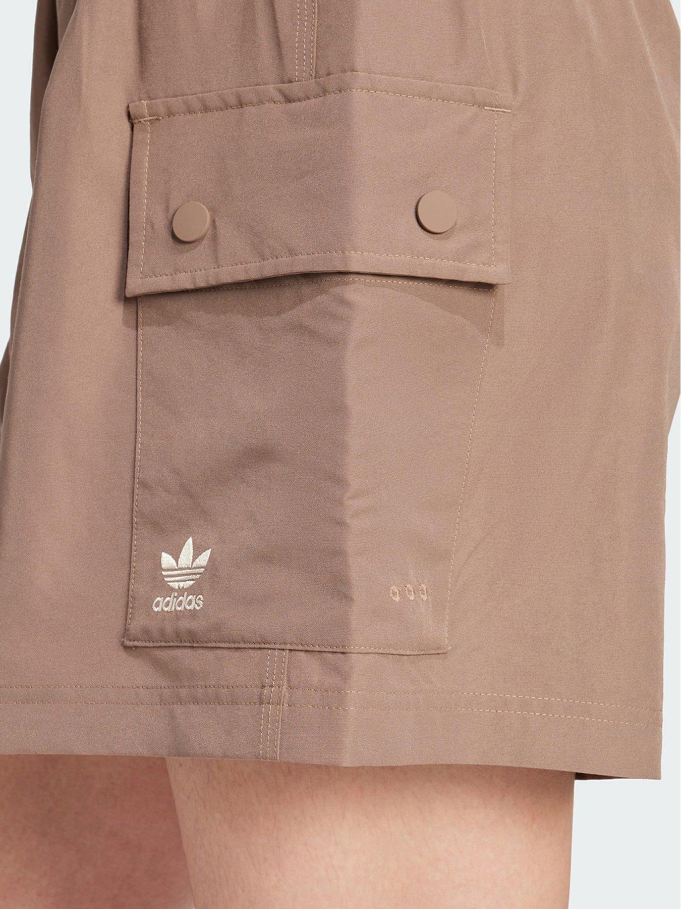 Image 4 of 5 of adidas Originals Essentials Woven High-Waist Cargo Shorts